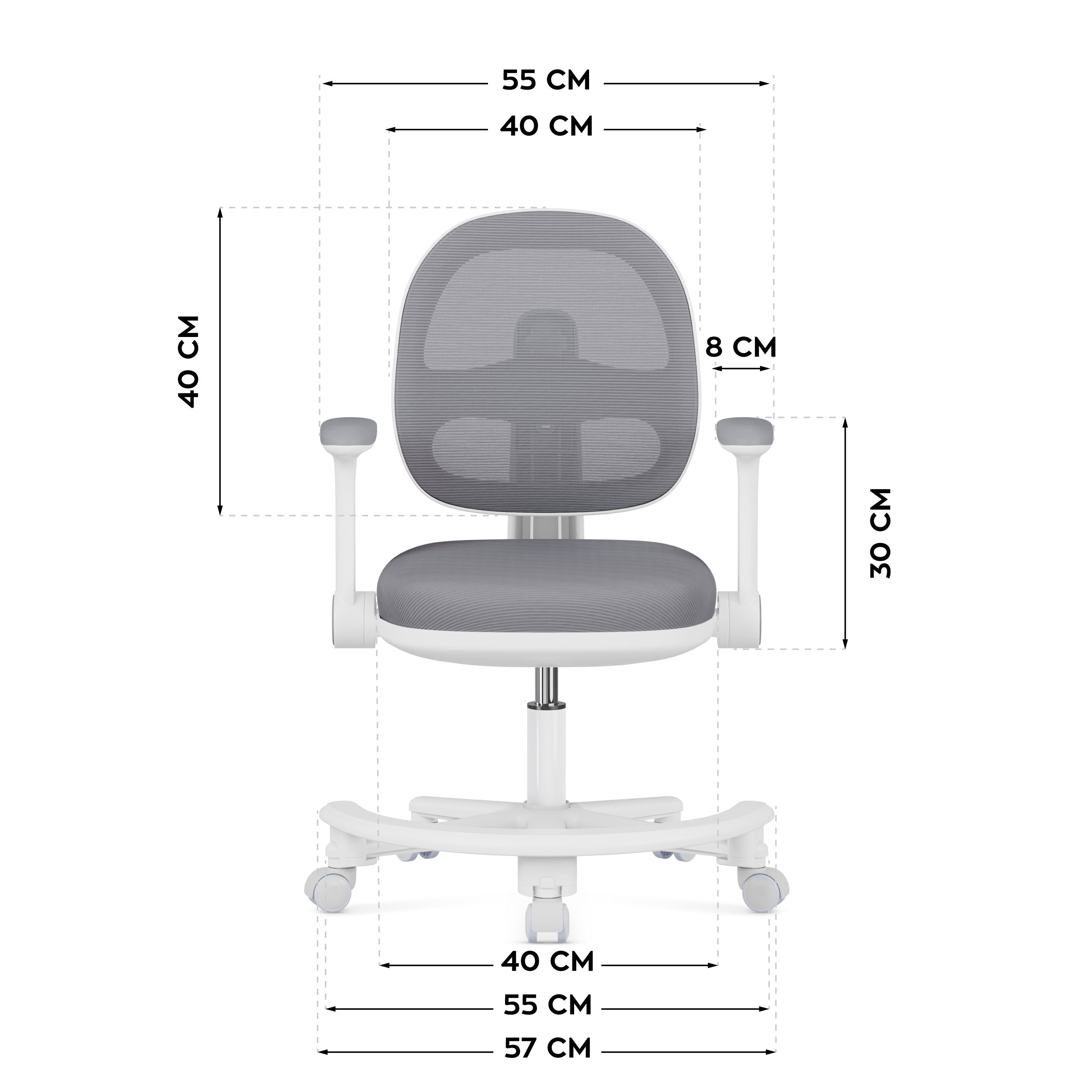 Ergonomische kinderbureaustoel Mark Adler Junior 3.6 Grijs