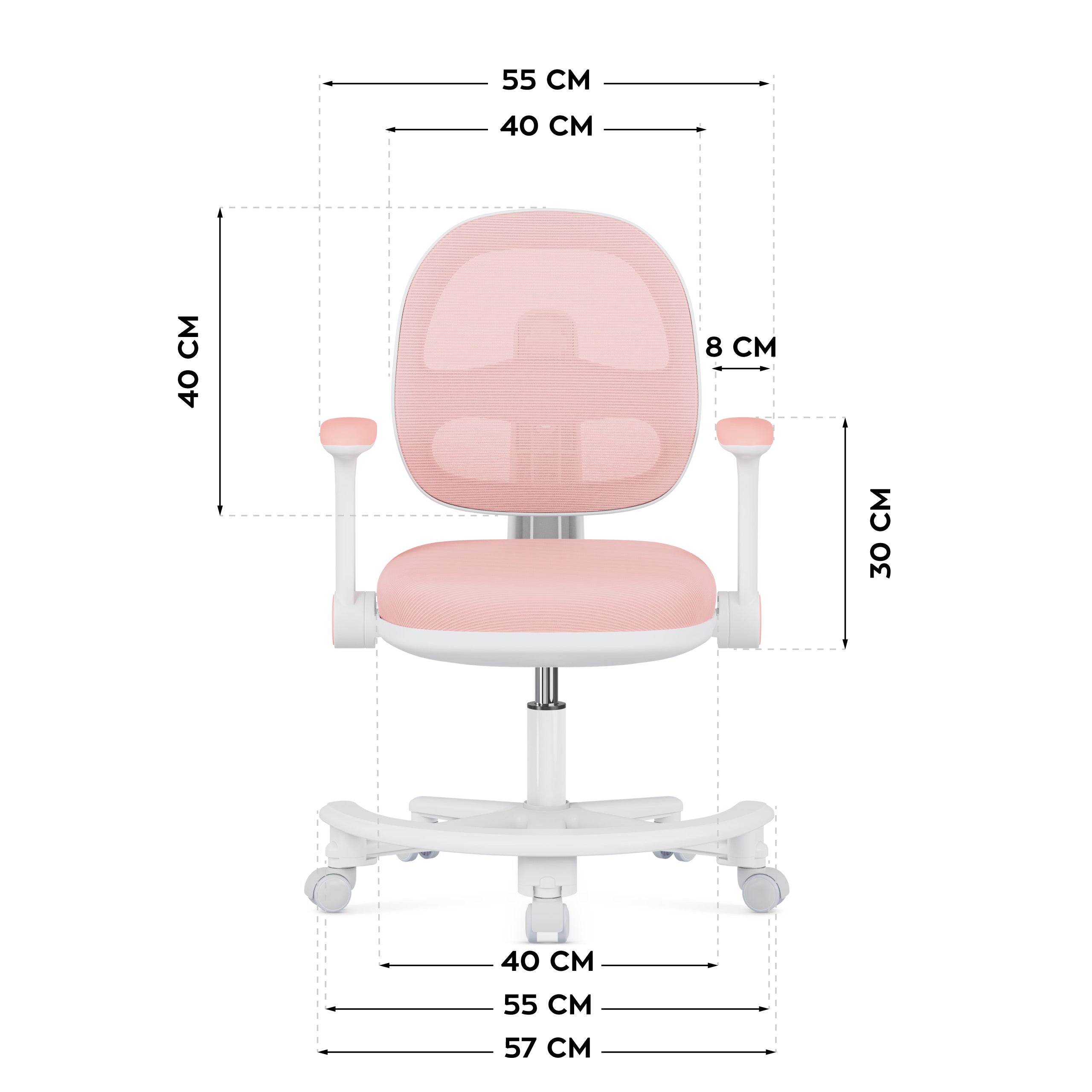 Ergonomische kinderbureaustoel Mark Adler Junior 3.6 Roze