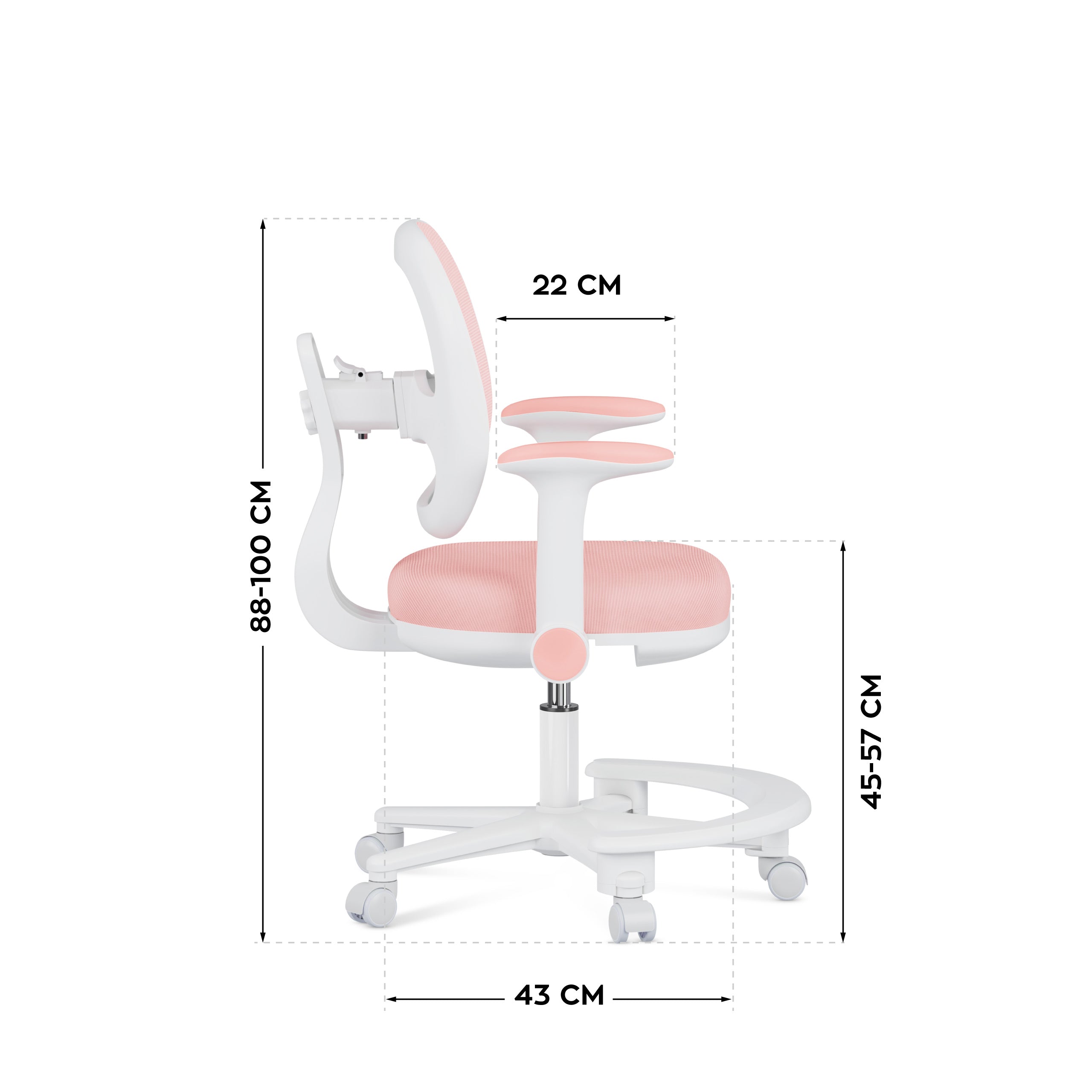 Ergonomische kinderbureaustoel Mark Adler Junior 3.6 Roze