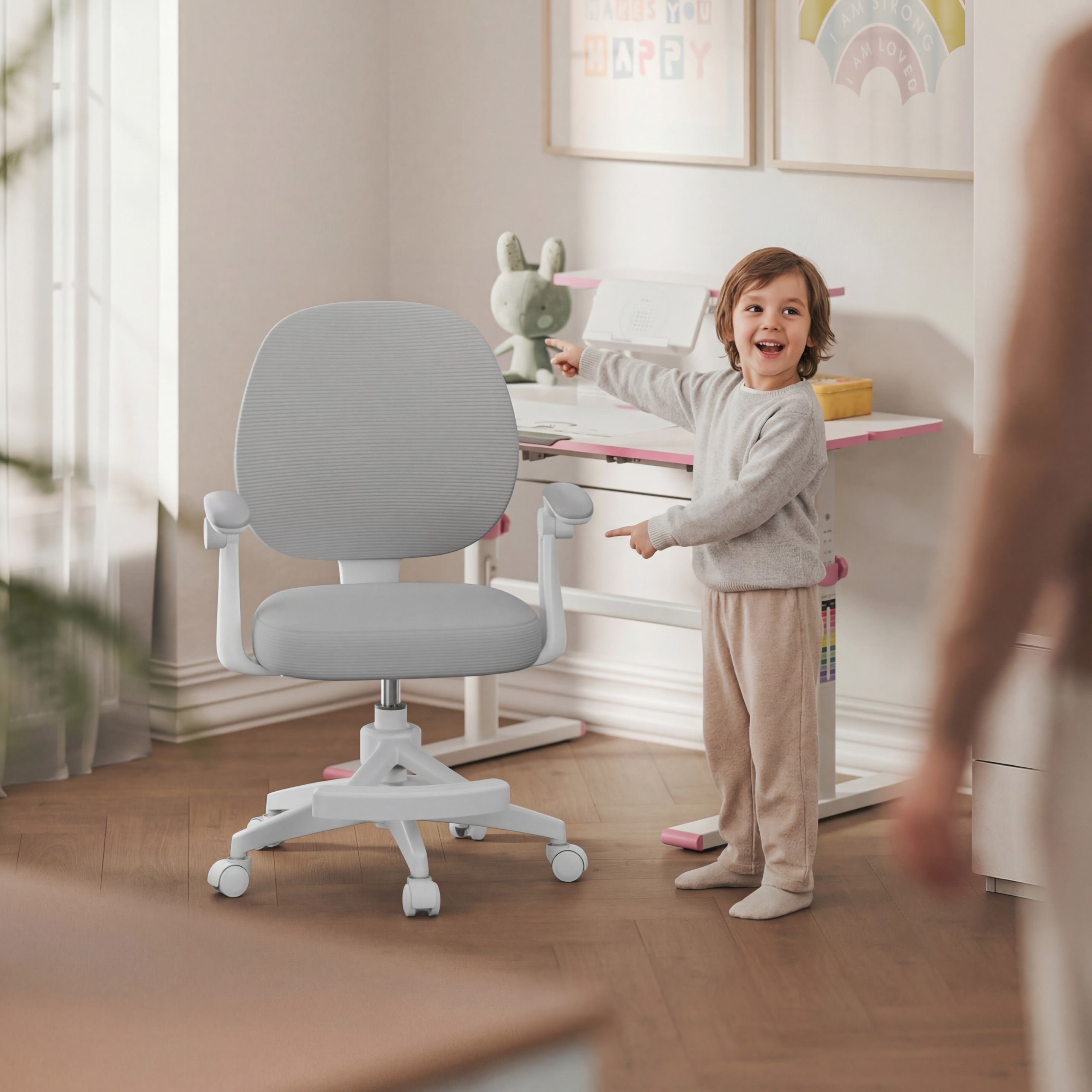 Mark Adler Junior 3.1 Grijze kinderdraaistoel