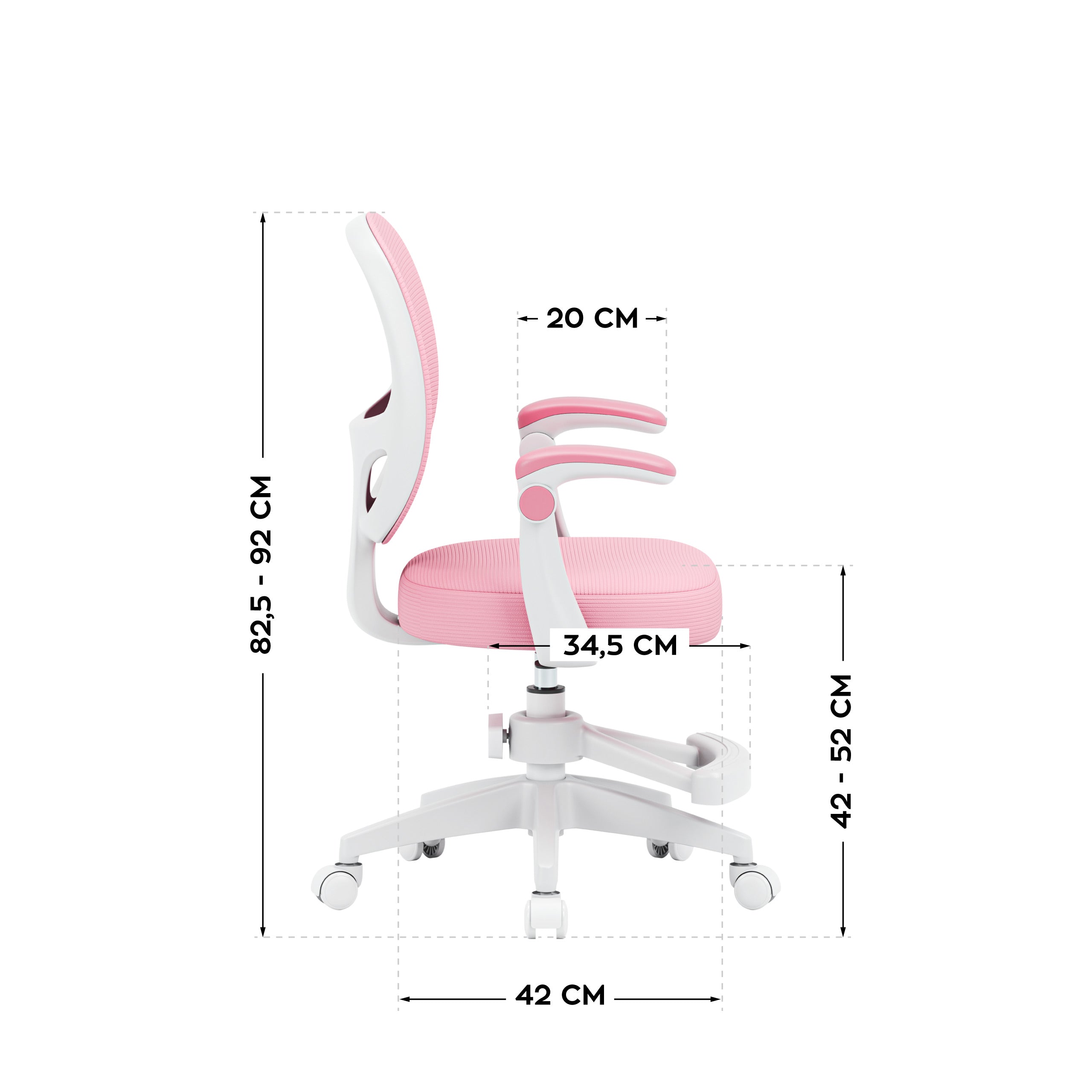 Mark Adler Junior 3.1 Roze kinderdraaistoel