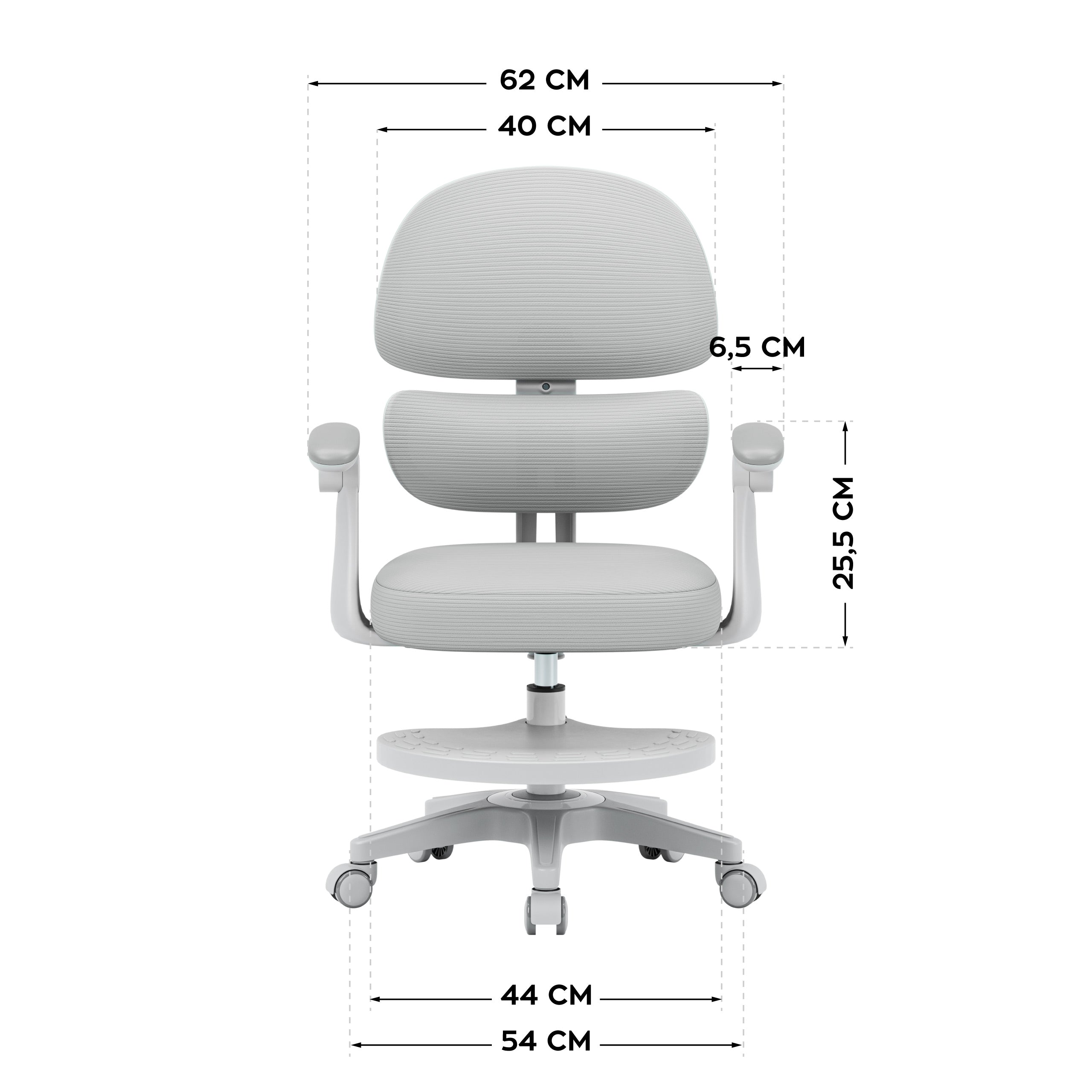 Mark Adler Junior 4.4 Grijze ergonomische kinderstoel