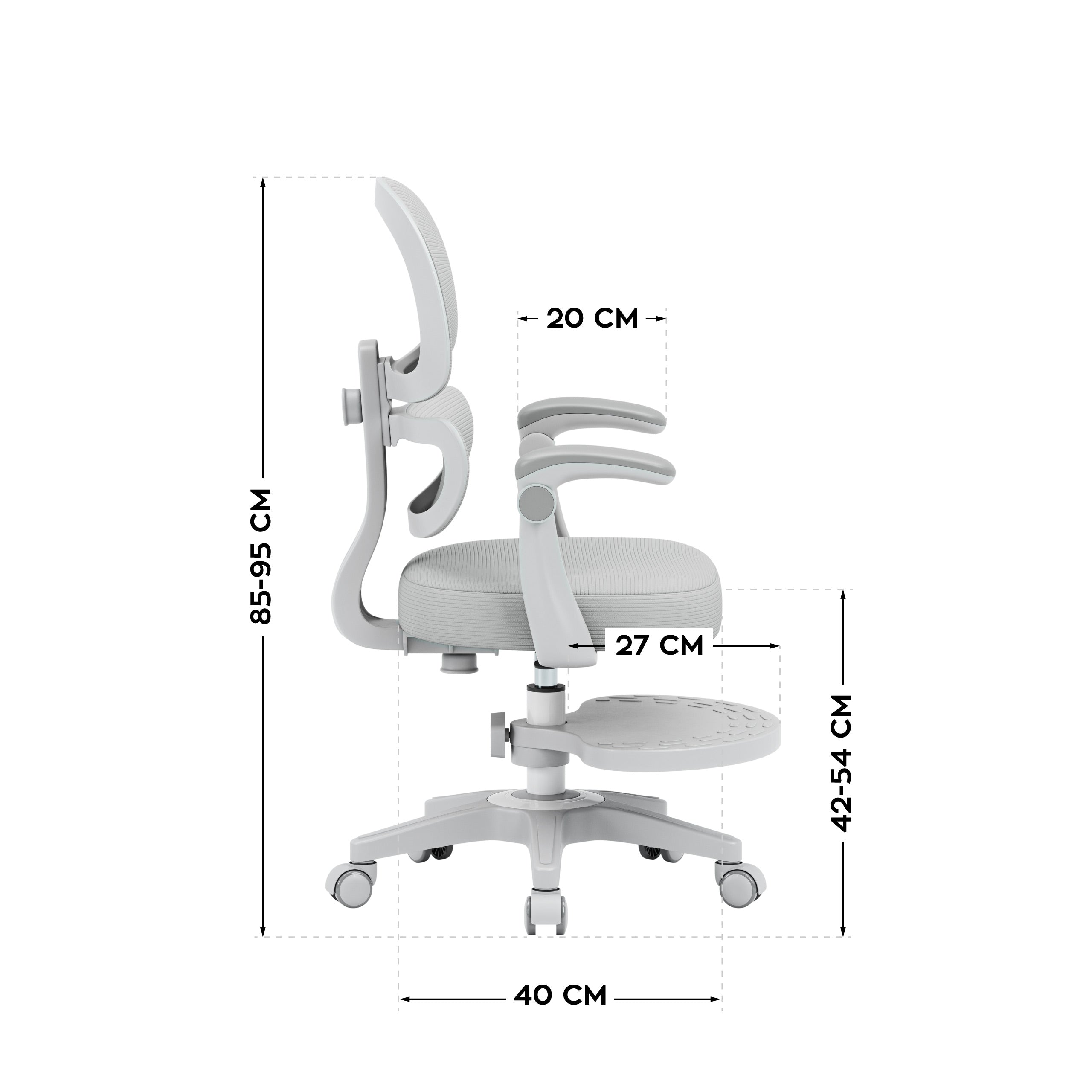Mark Adler Junior 4.4 Grijze ergonomische kinderstoel