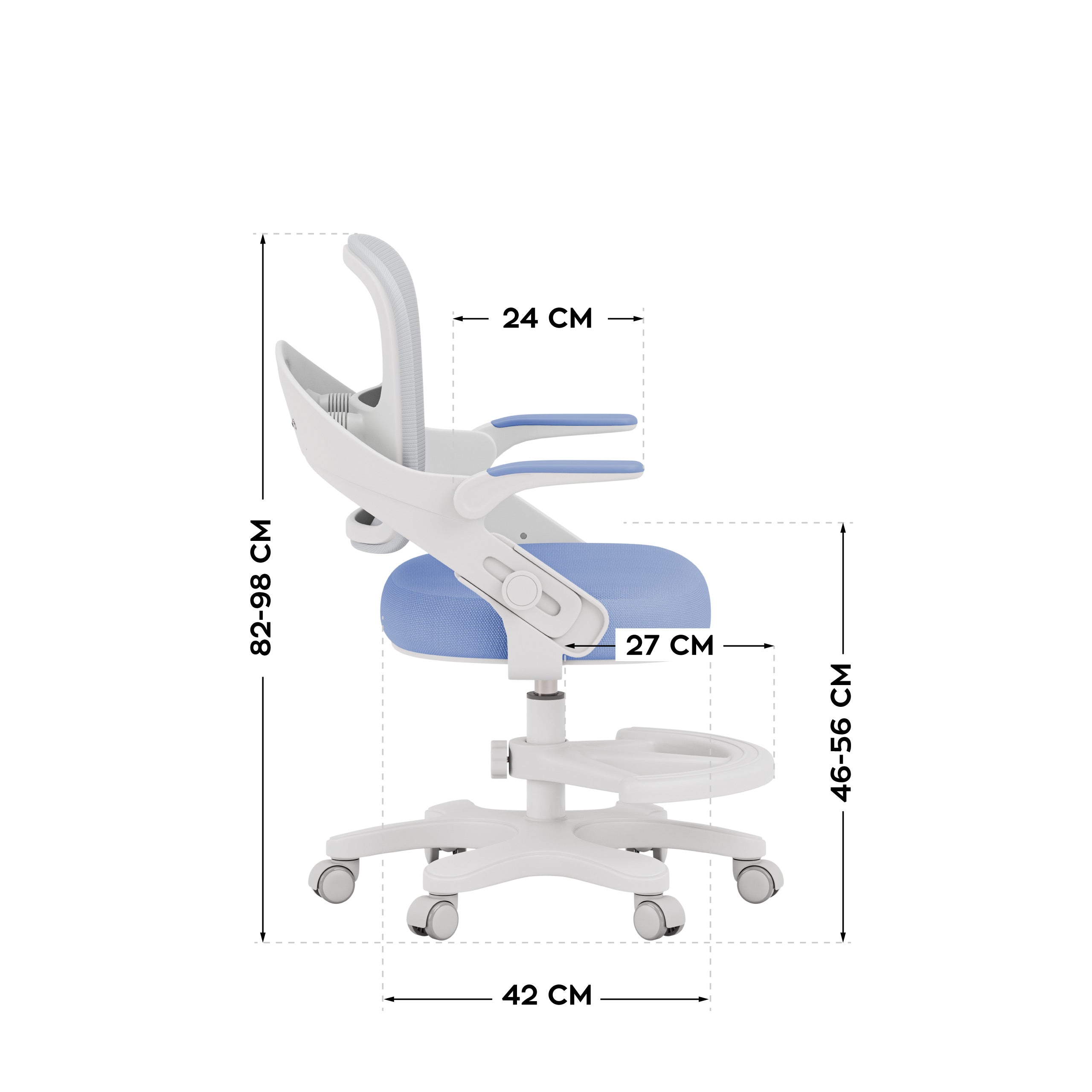 Mark Adler Junior 4.3 Blauw-grijze kinderbureaustoel