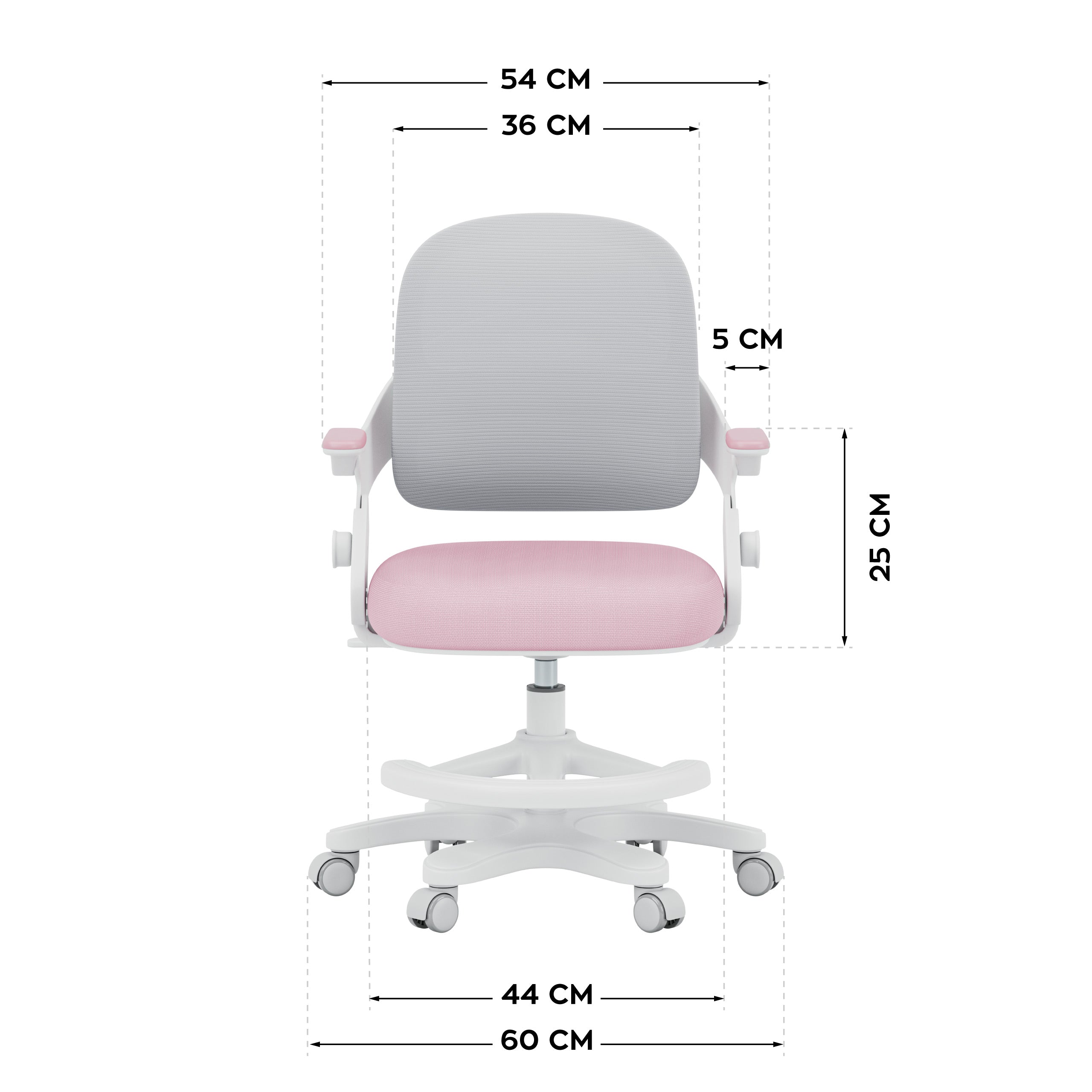 Mark Adler Junior 4.3 Roze-grijze kinderbureaustoel