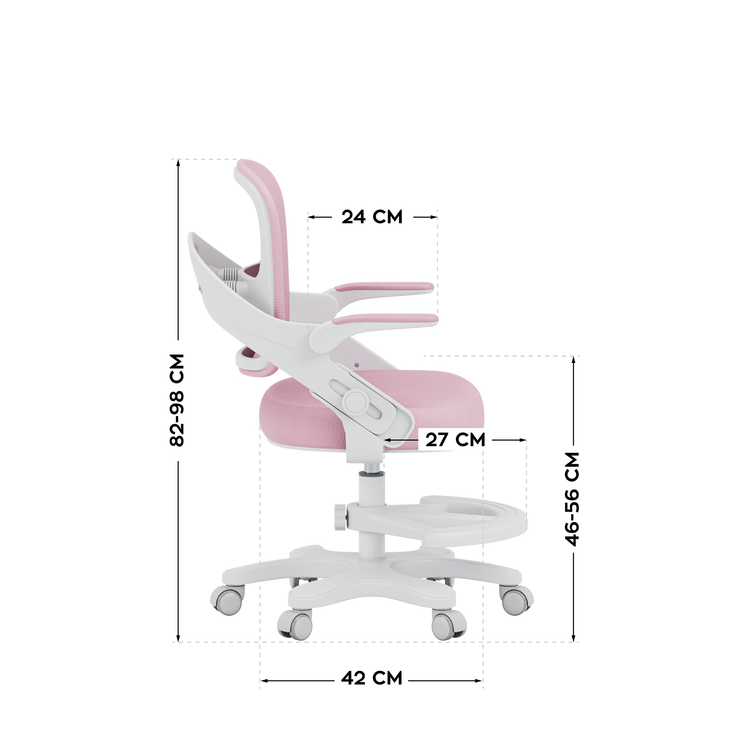 Mark Adler Junior 4.3 Roze kinderbureaustoel