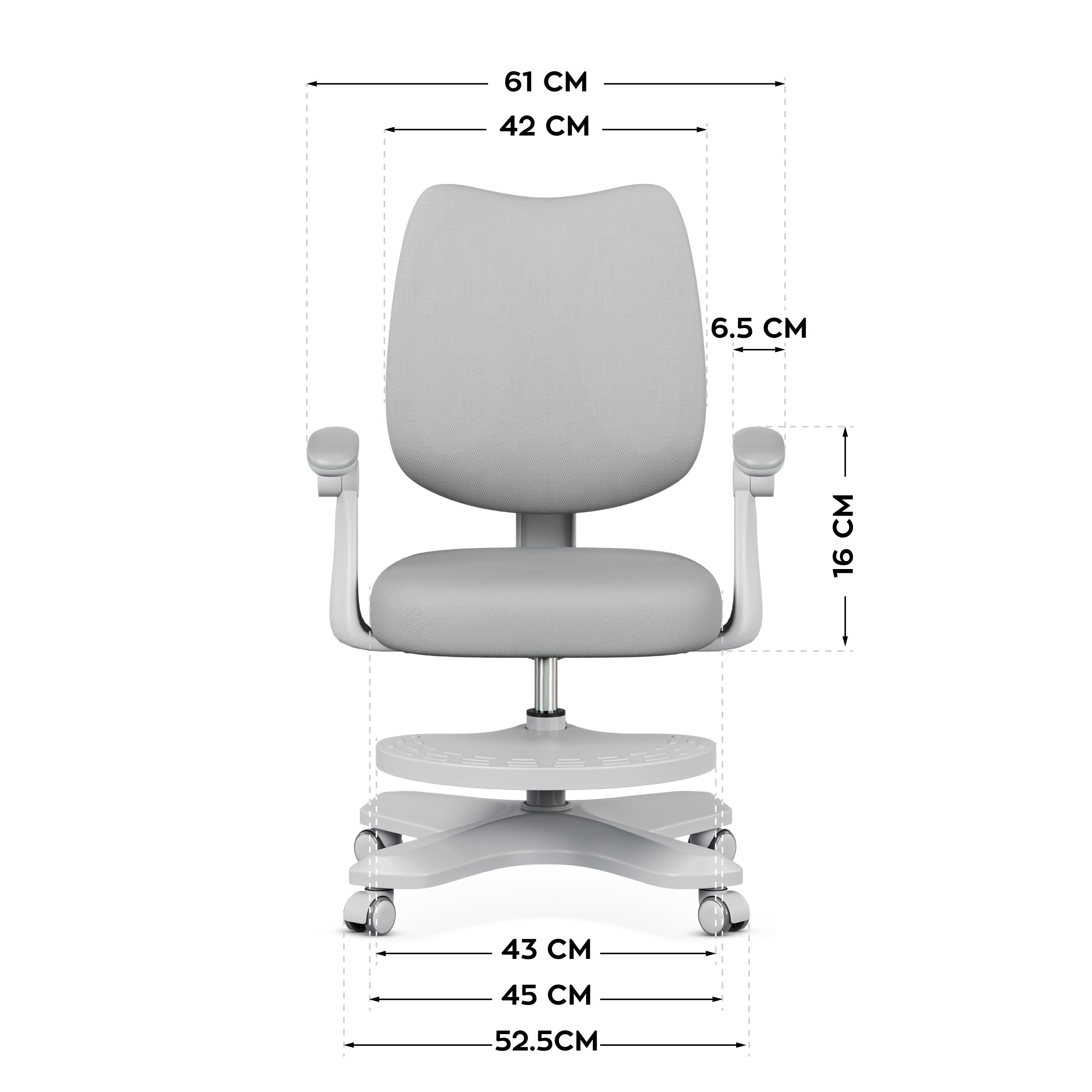Mark Adler Junior 4.6 Grijze ergonomische kinderstoel