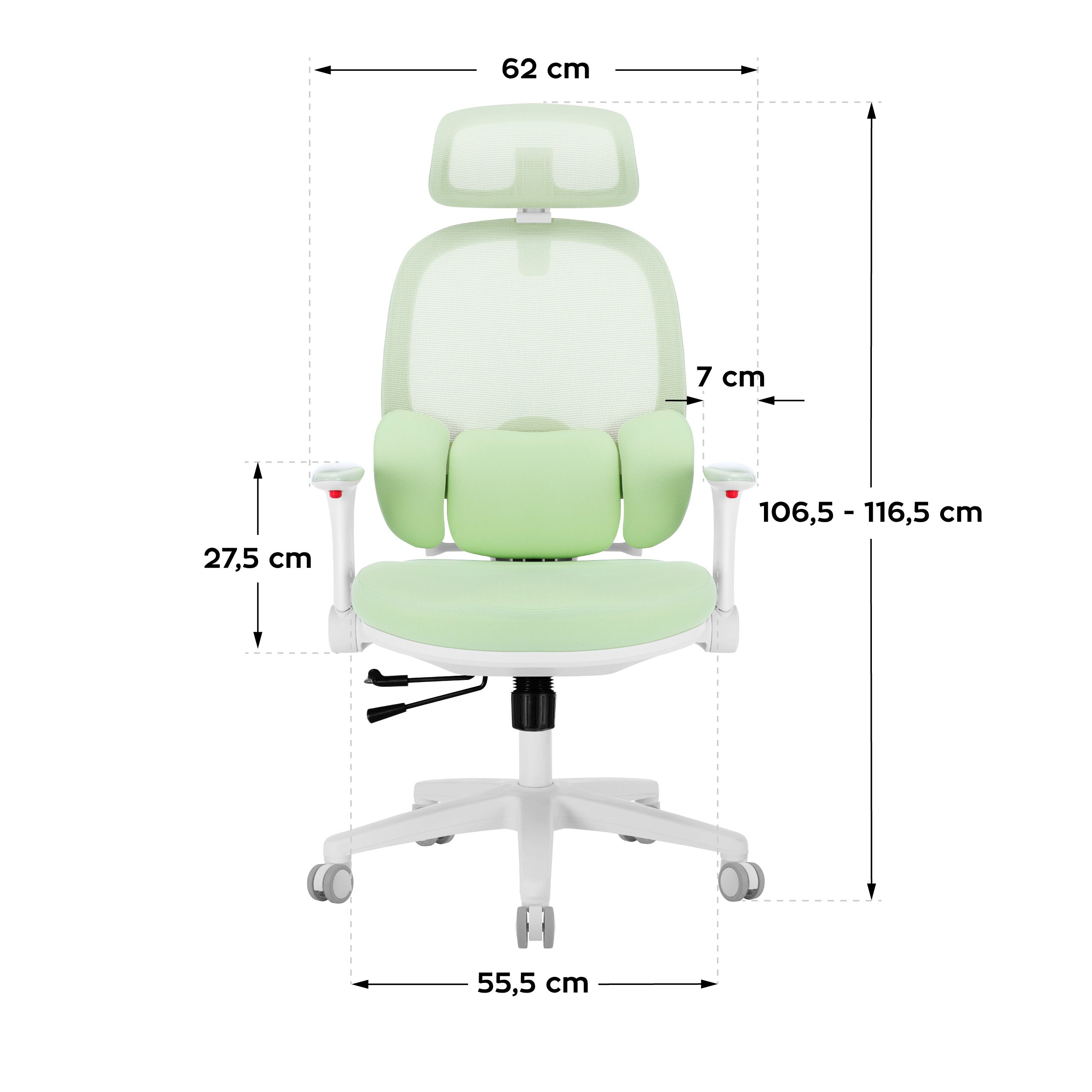 Ergonomische kinderstoel Mark Adler Junior 6.3 Groen