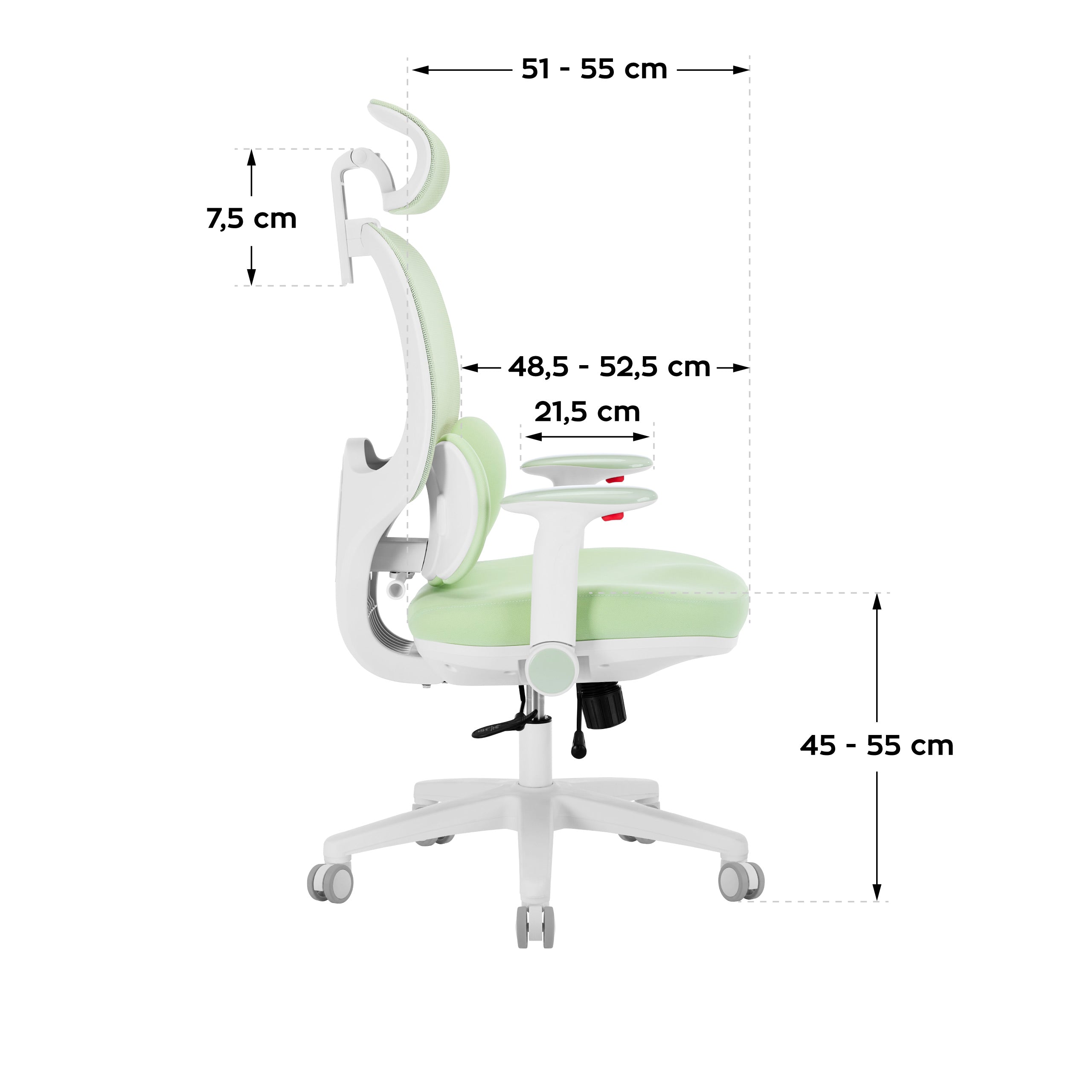 Ergonomische kinderstoel Mark Adler Junior 6.3 Groen