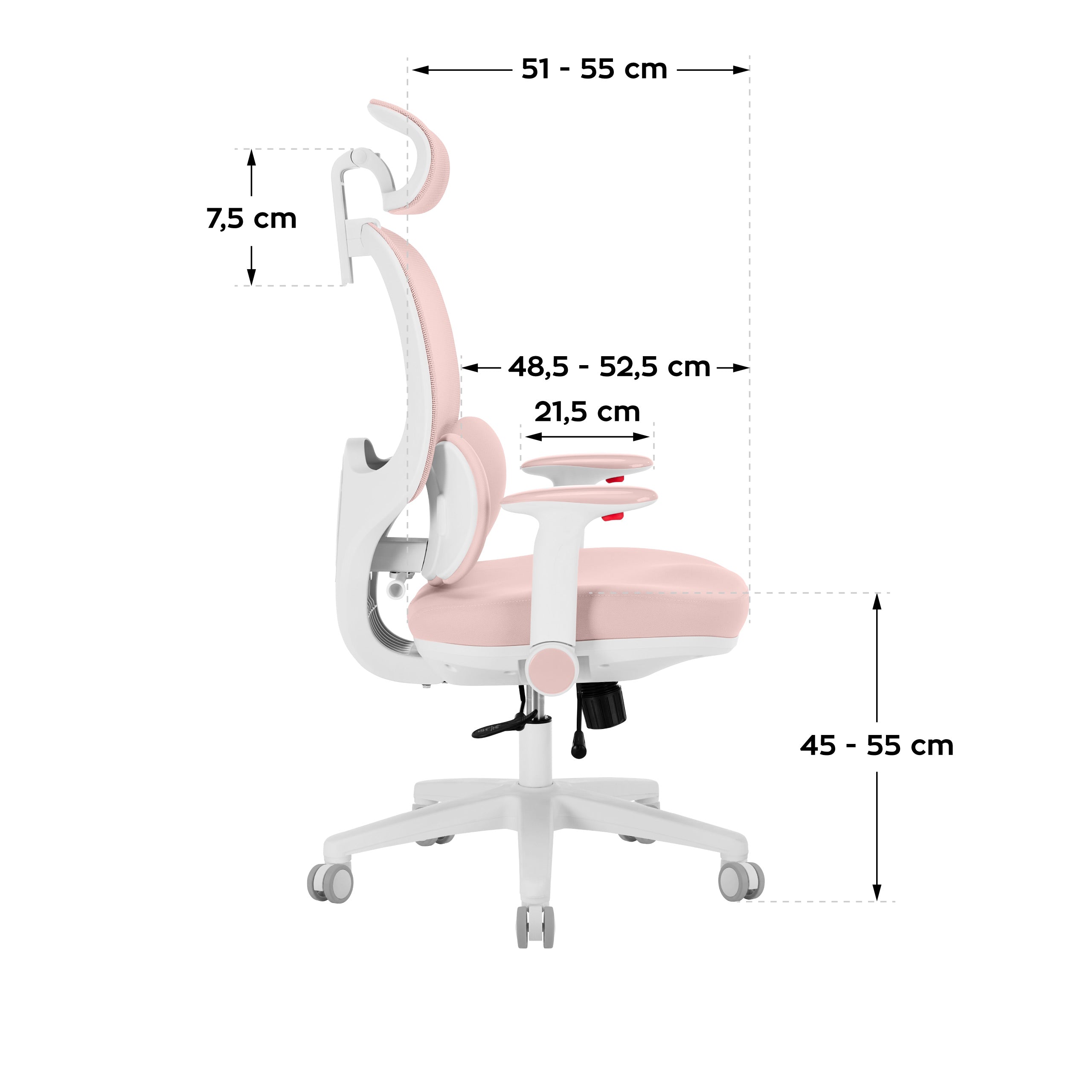 Mark Adler Junior 6.3 Roze ergonomische kinderstoel