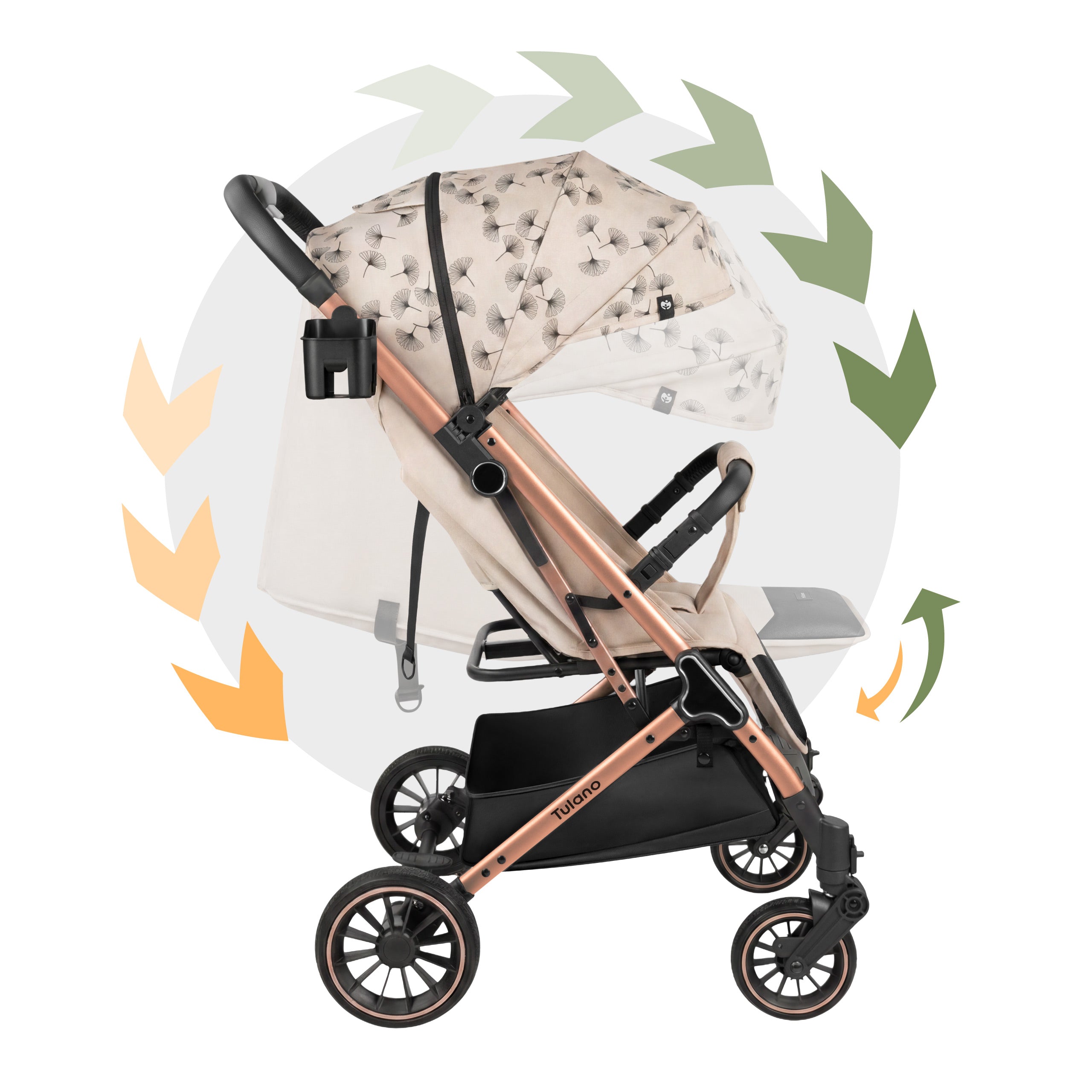 Tulano Lagos 35 Wandelwagen Beige Goud