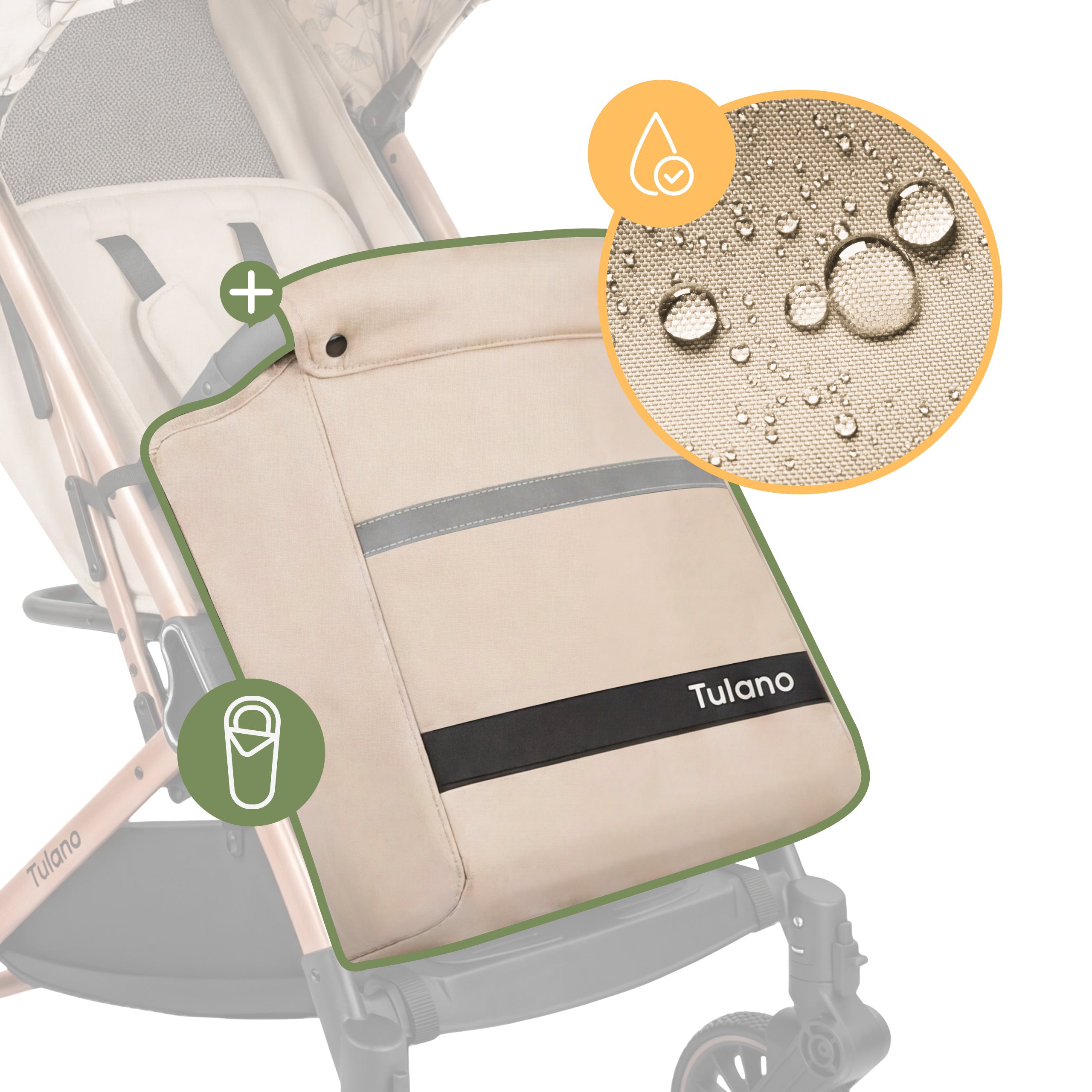 Tulano Lagos 35 Wandelwagen Beige Goud