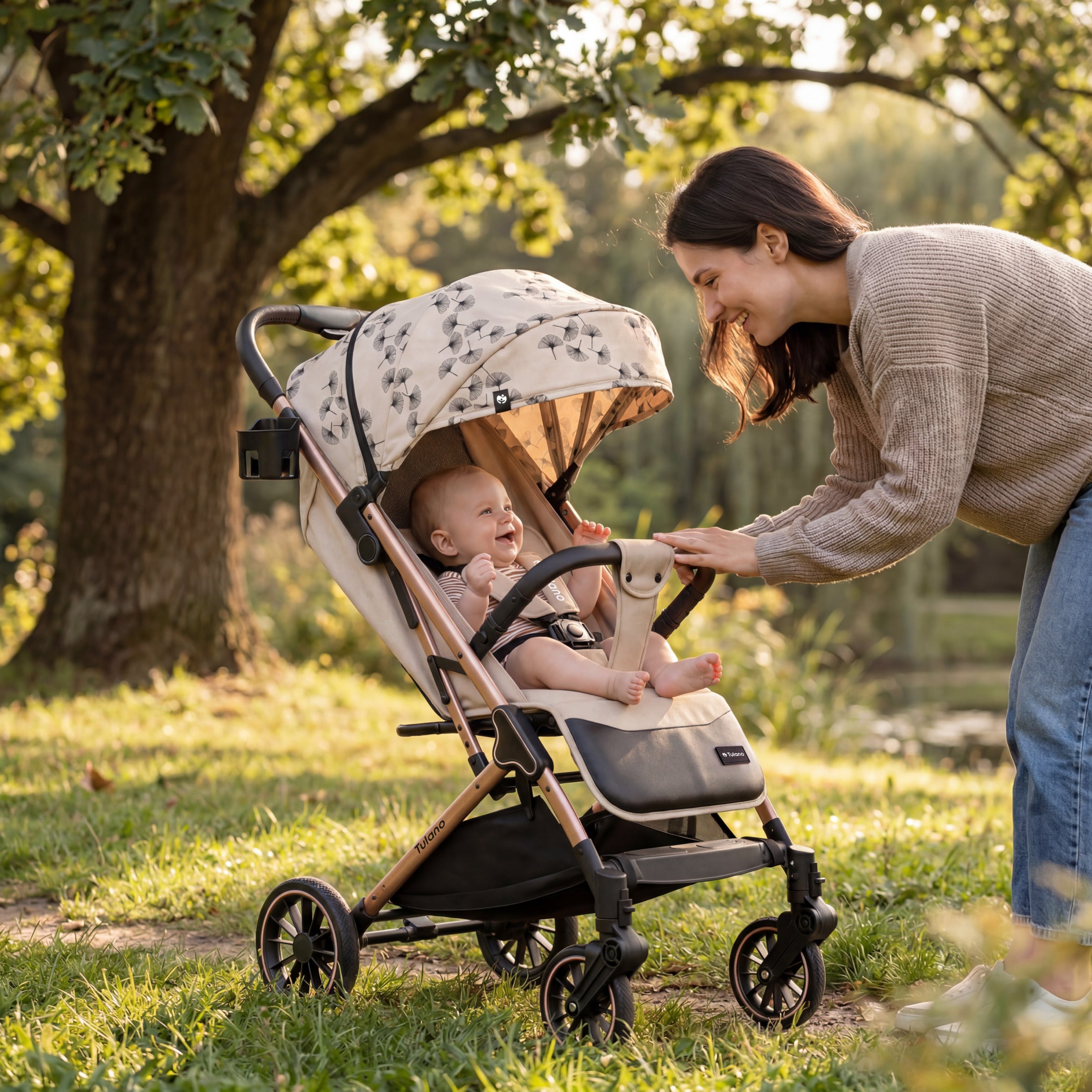 Tulano Lagos 35 Wandelwagen Beige Goud