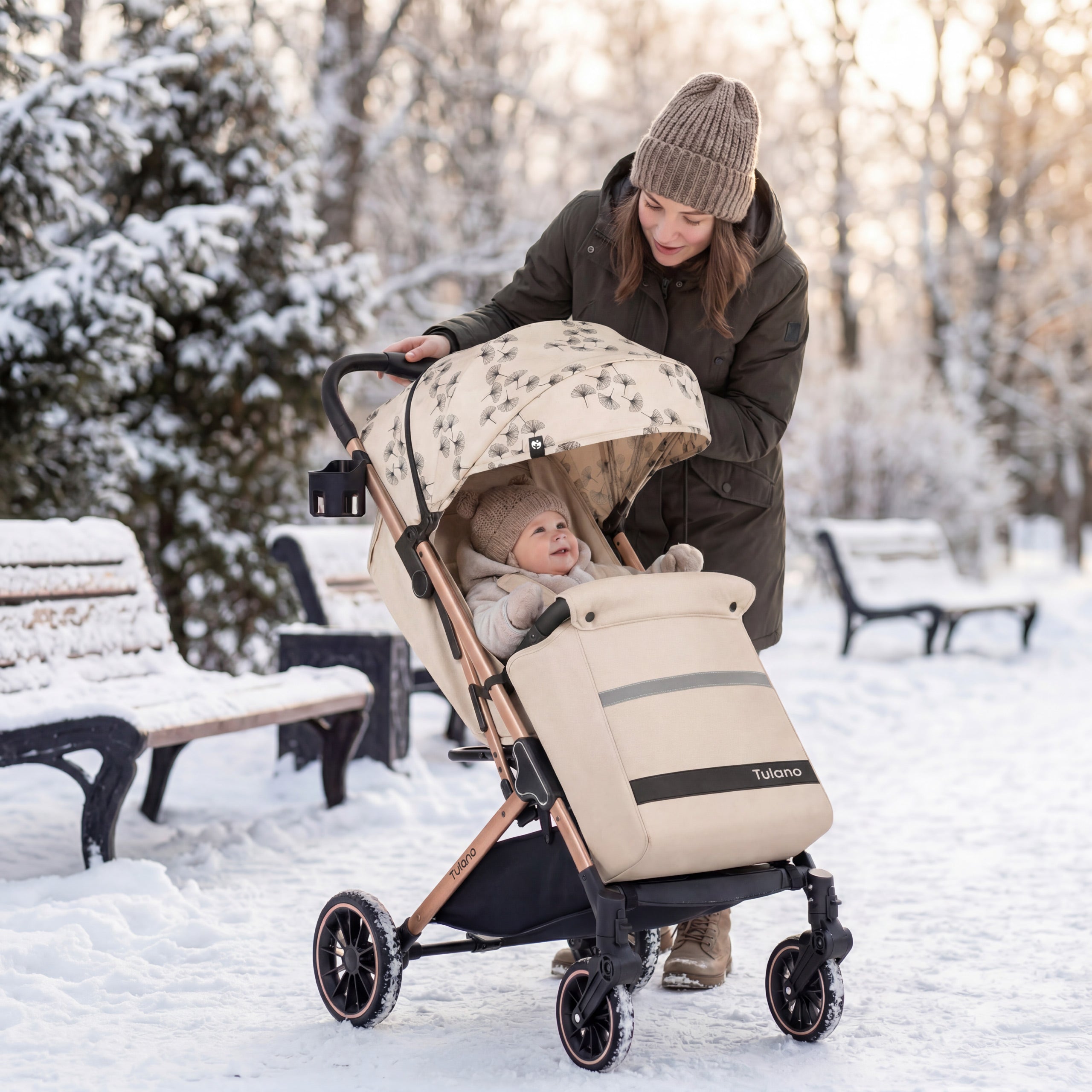 Tulano Lagos 35 Wandelwagen Beige Goud