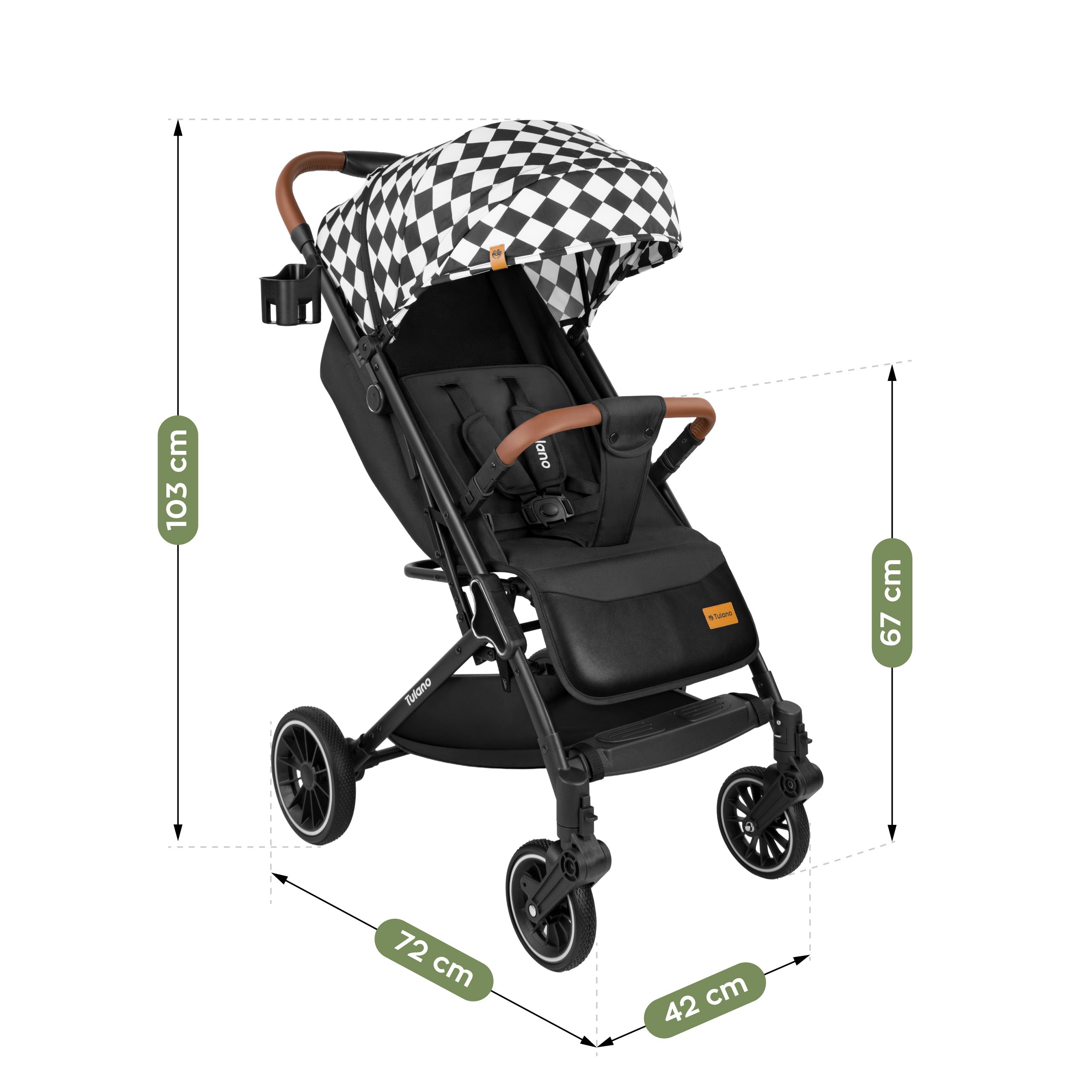 Tulano Lagos 35 Zwarte Kinderwagen