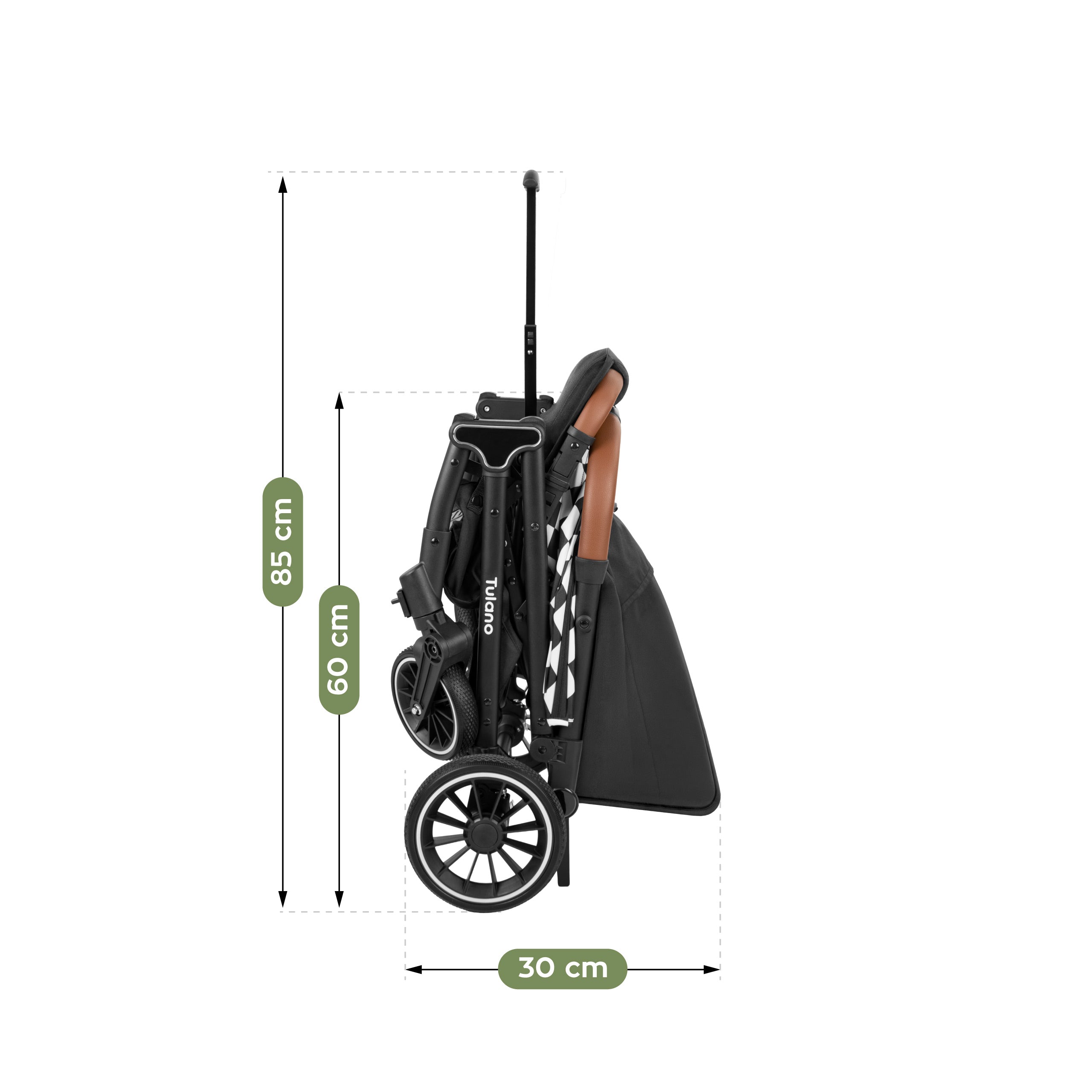 Tulano Lagos 35 Zwarte Kinderwagen