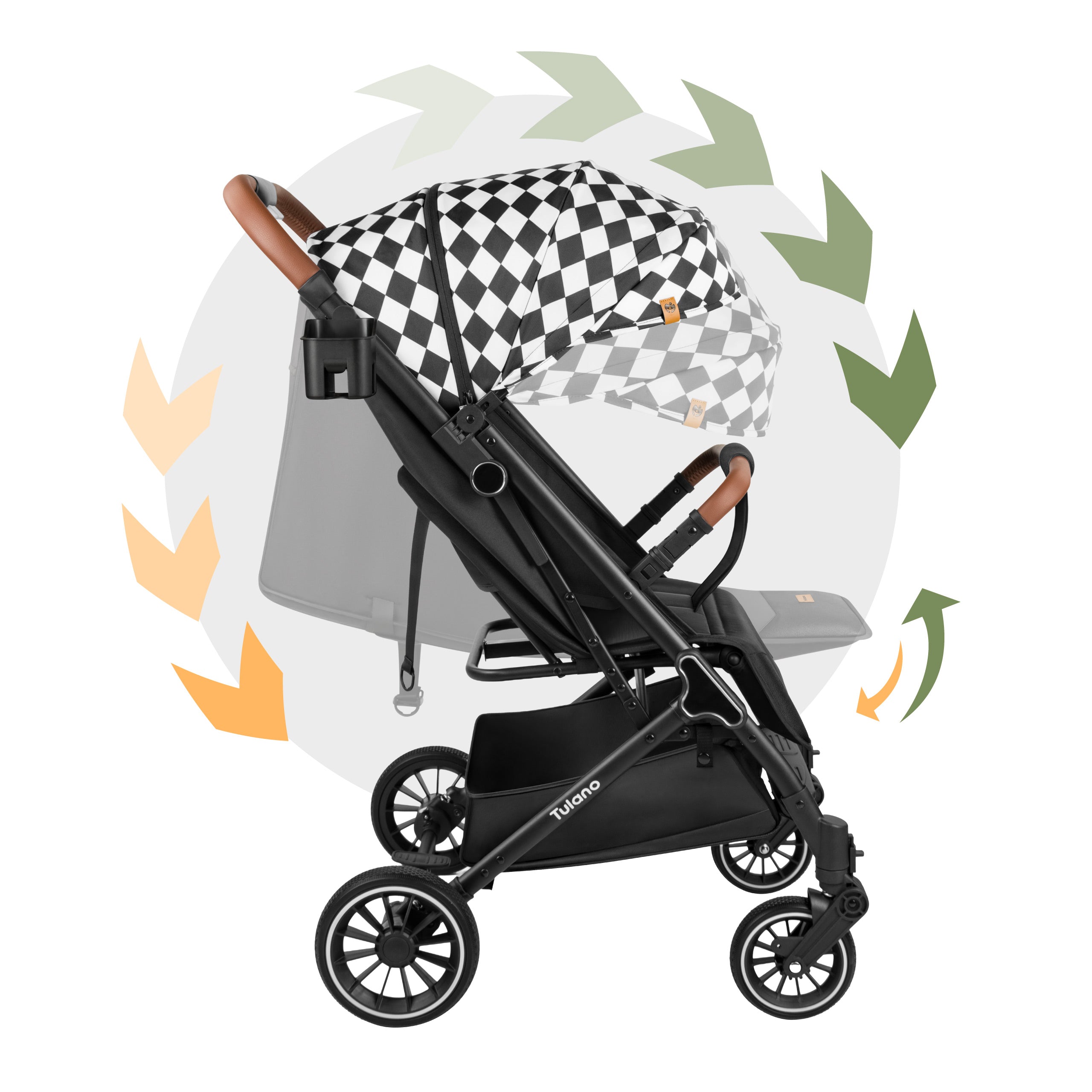 Tulano Lagos 35 Zwarte Kinderwagen