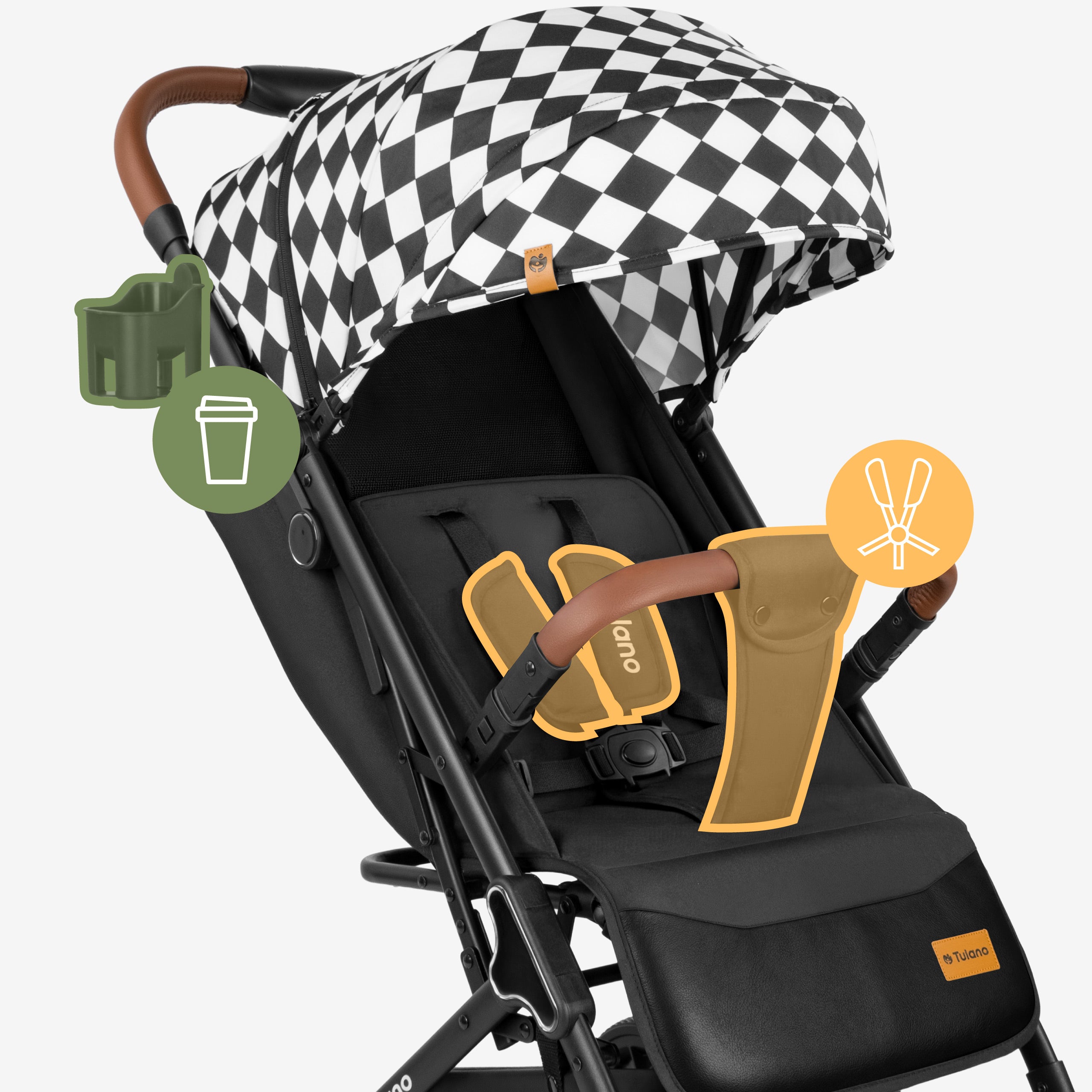 Tulano Lagos 35 Zwarte Kinderwagen