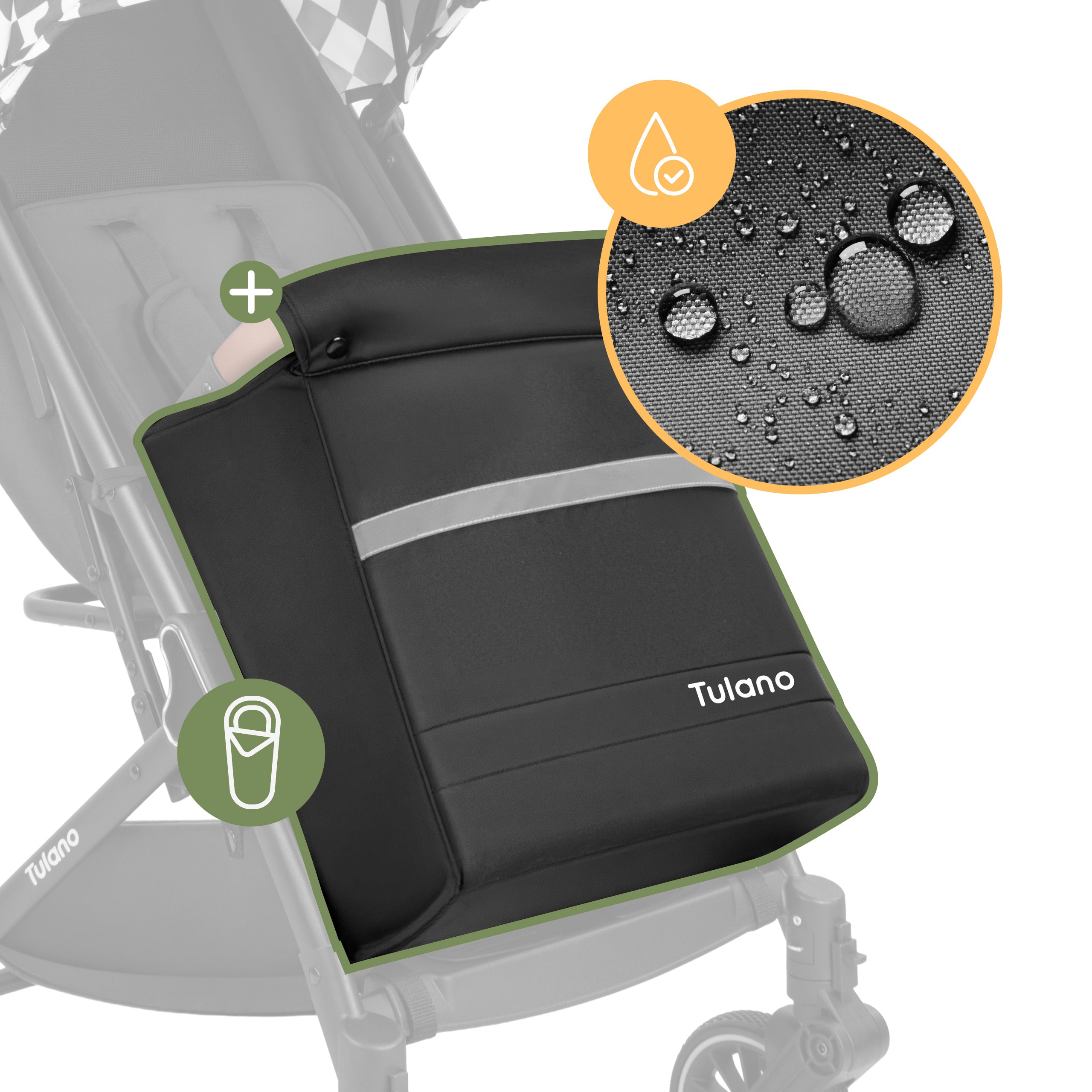 Tulano Lagos 35 Zwarte Kinderwagen