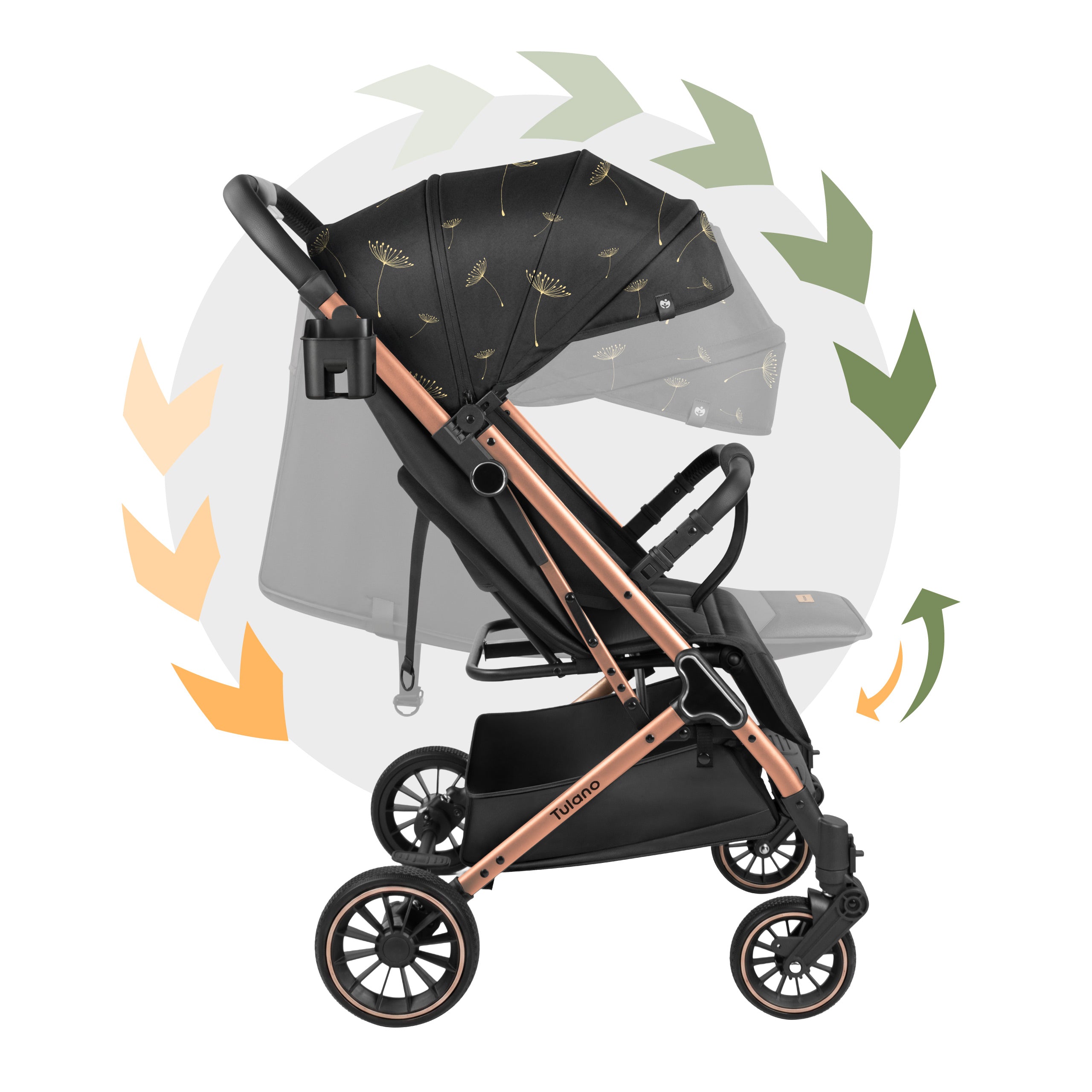Tulano Lagos 35 Wandelwagen Zwart Goud
