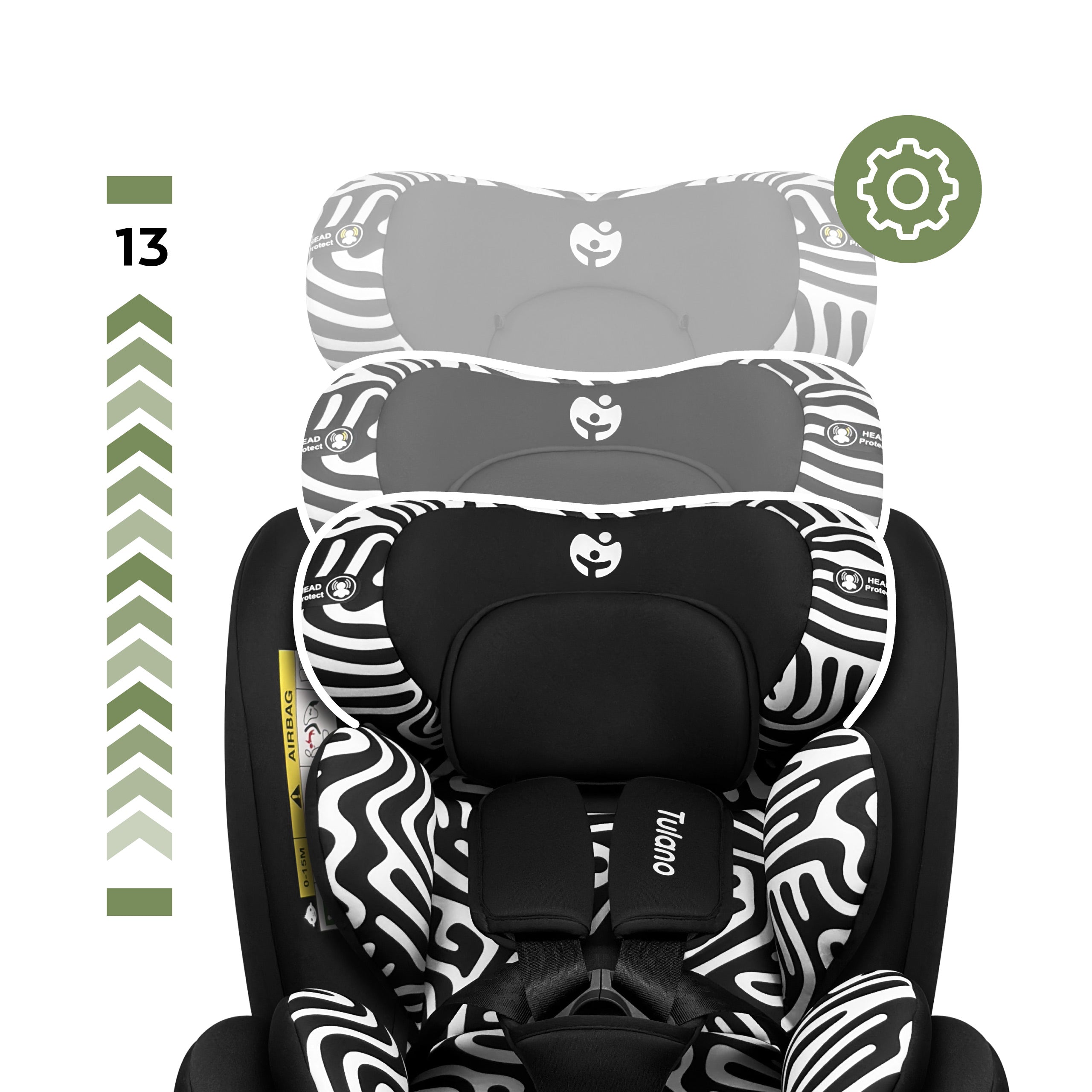 Autostoeltje Tulano Loom 15 Black Mono
