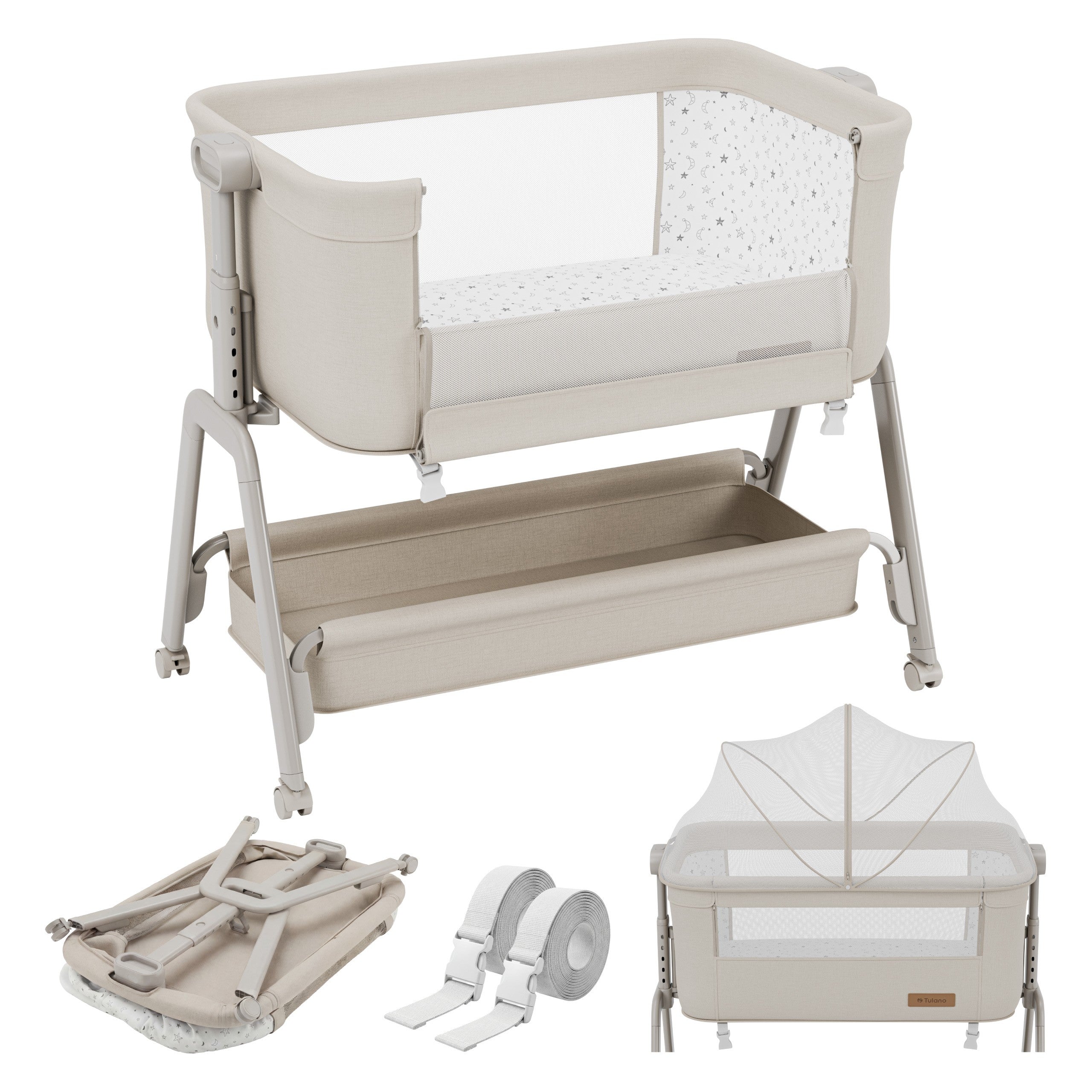 3-in-1 reisbedje Tulano Dream 50 Beige