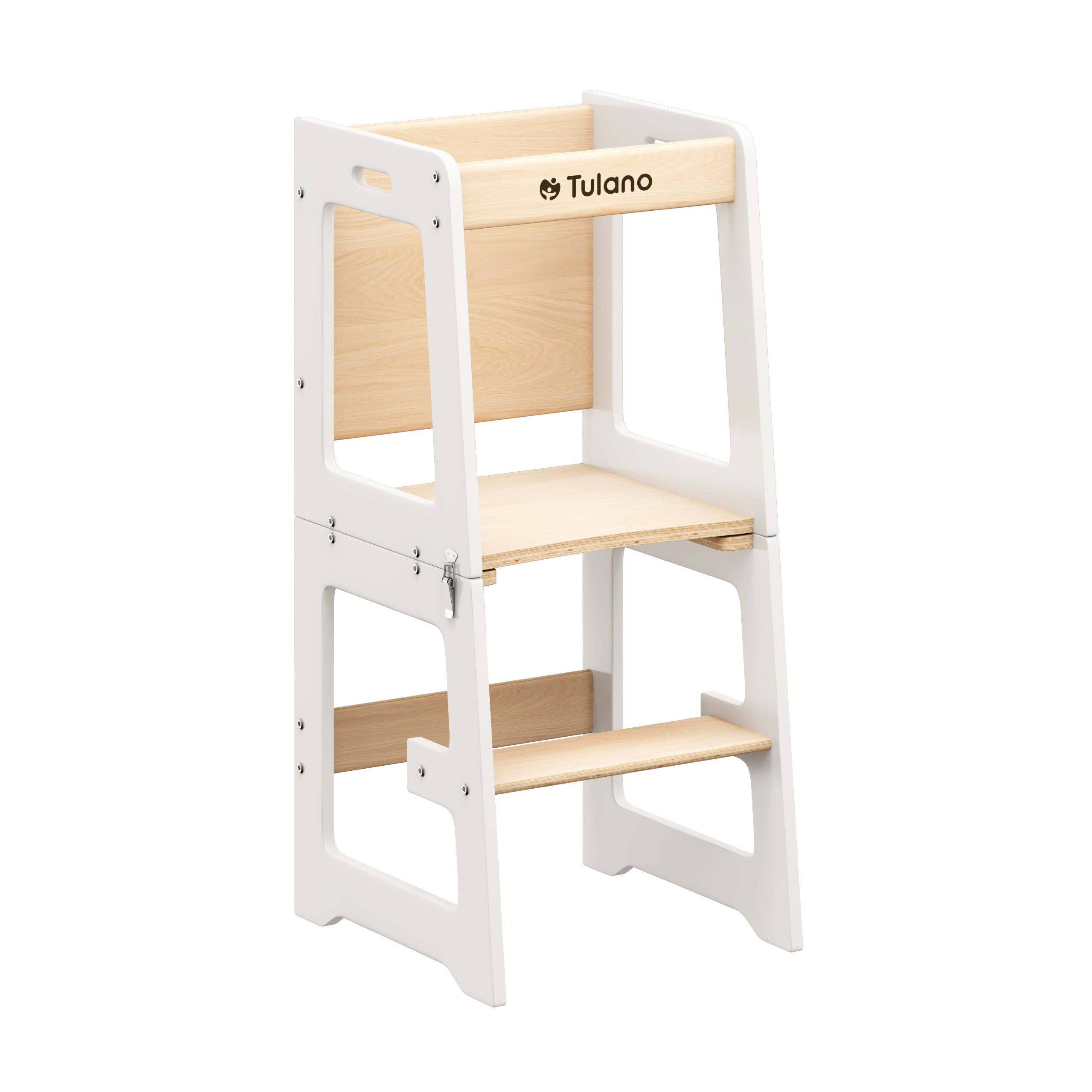 Kinder 3-in-1 keukenhulp Tulano Mooby 35 Wit-Naturaal