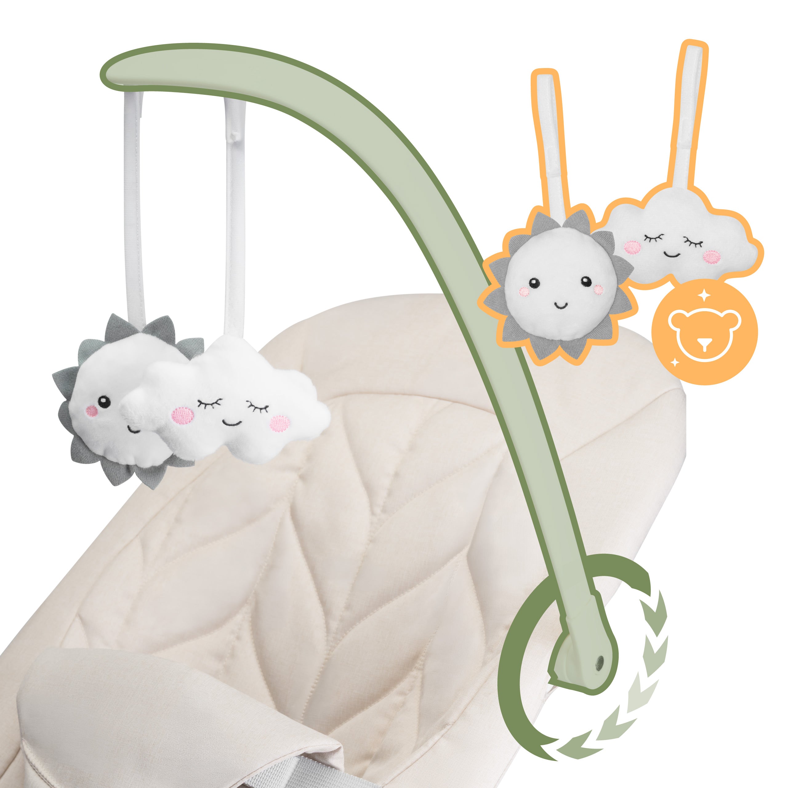 Schommelstoel Moon 10 Beige