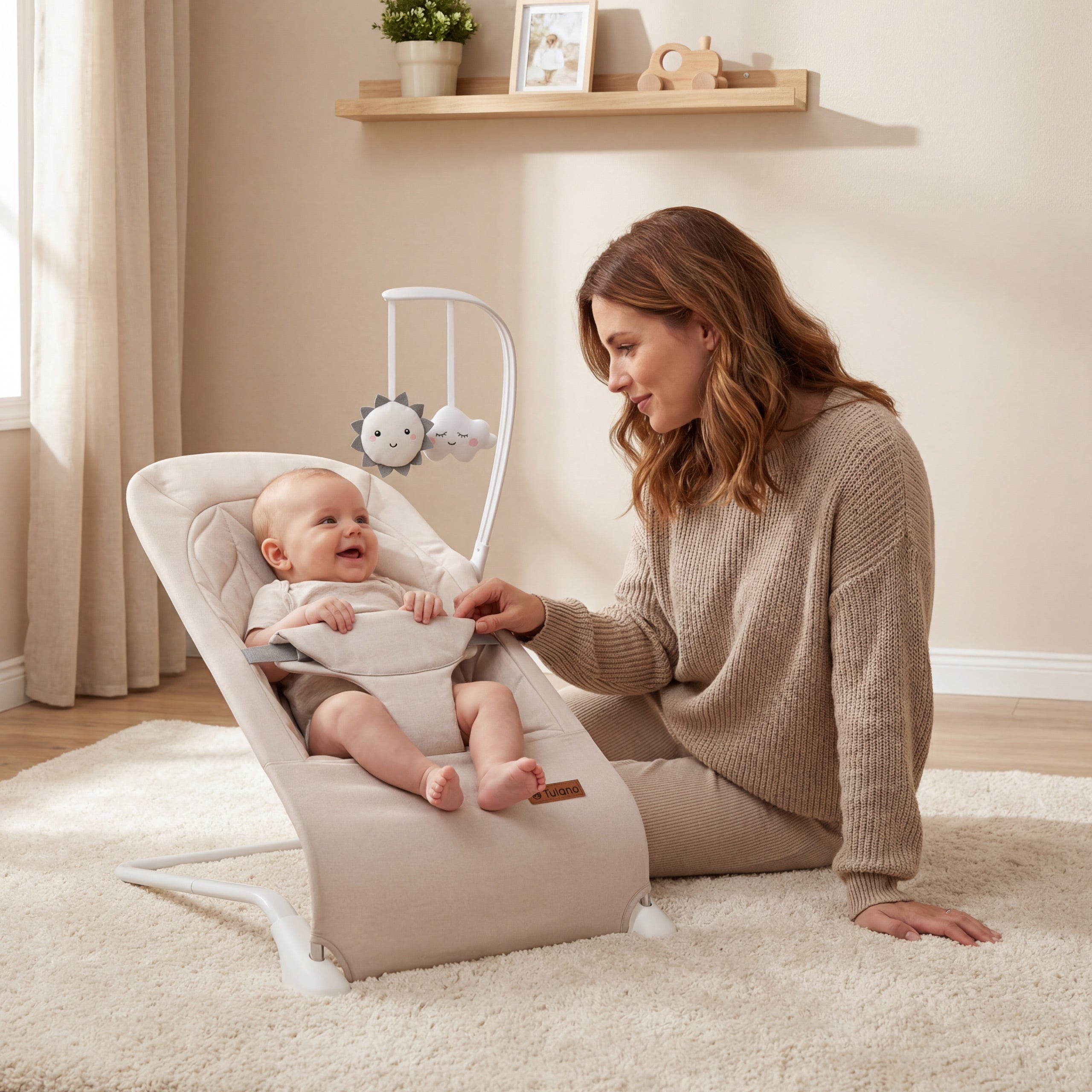 Schommelstoel Moon 10 Beige