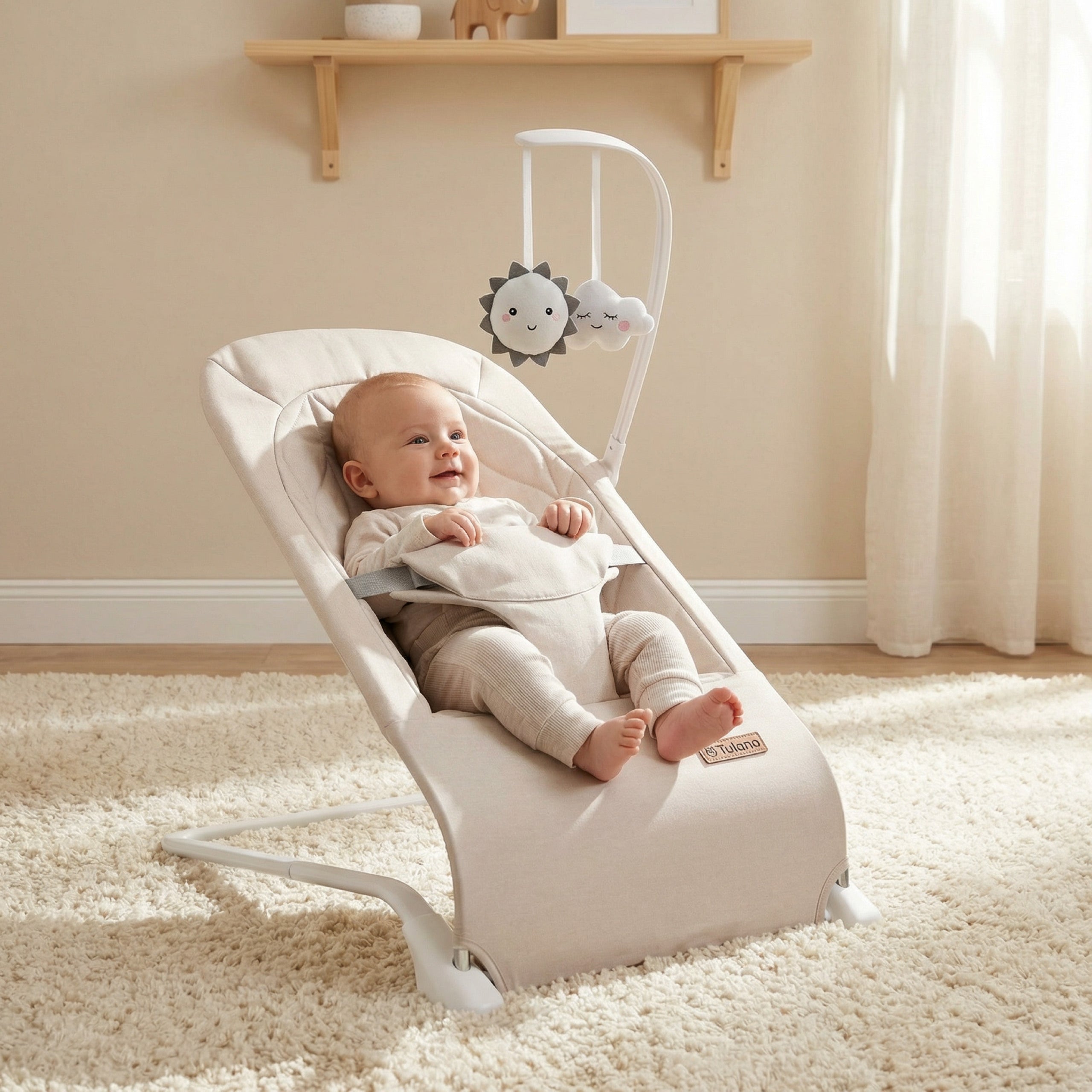 Schommelstoel Moon 10 Beige