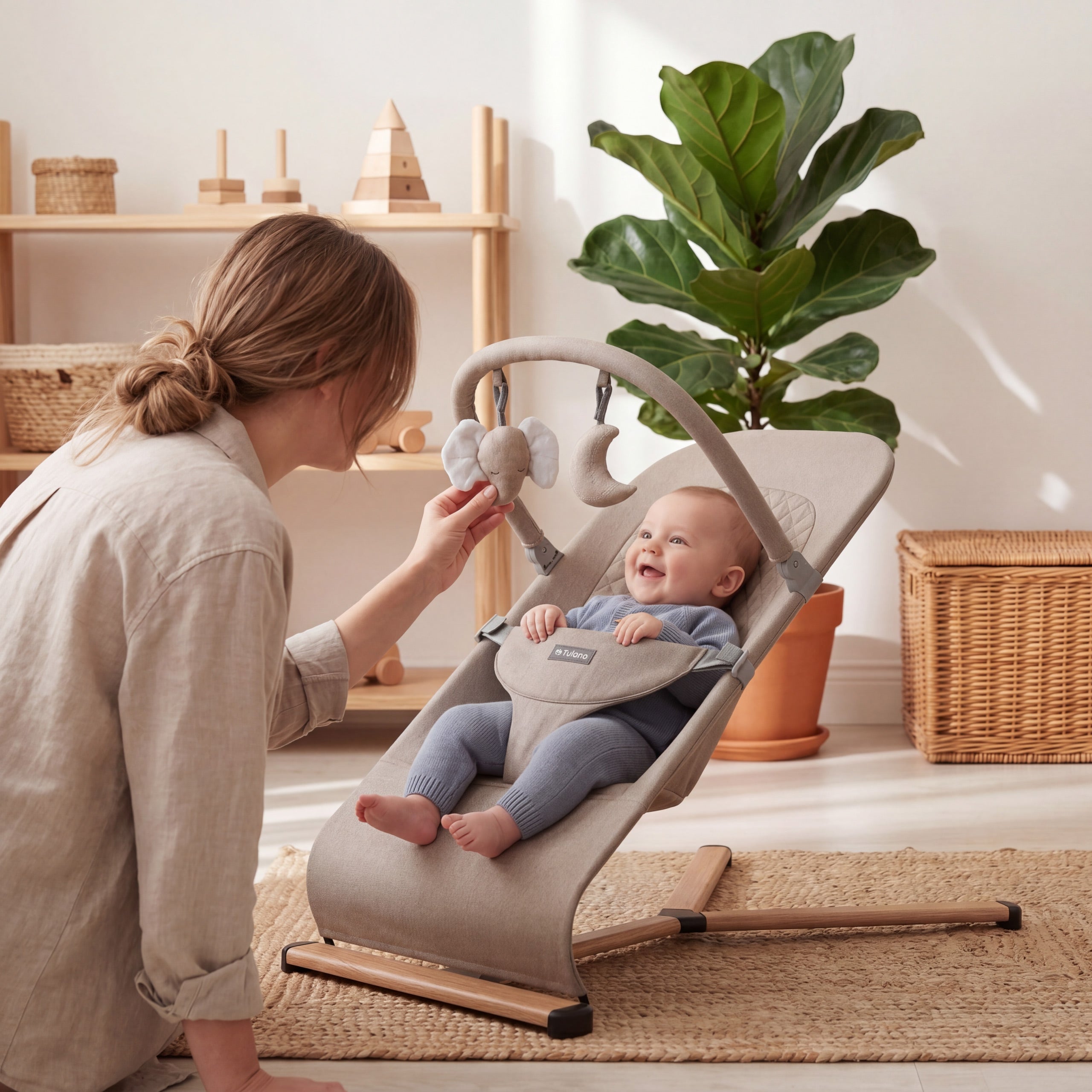 Tulano Moon 30 Beige schommelstoel