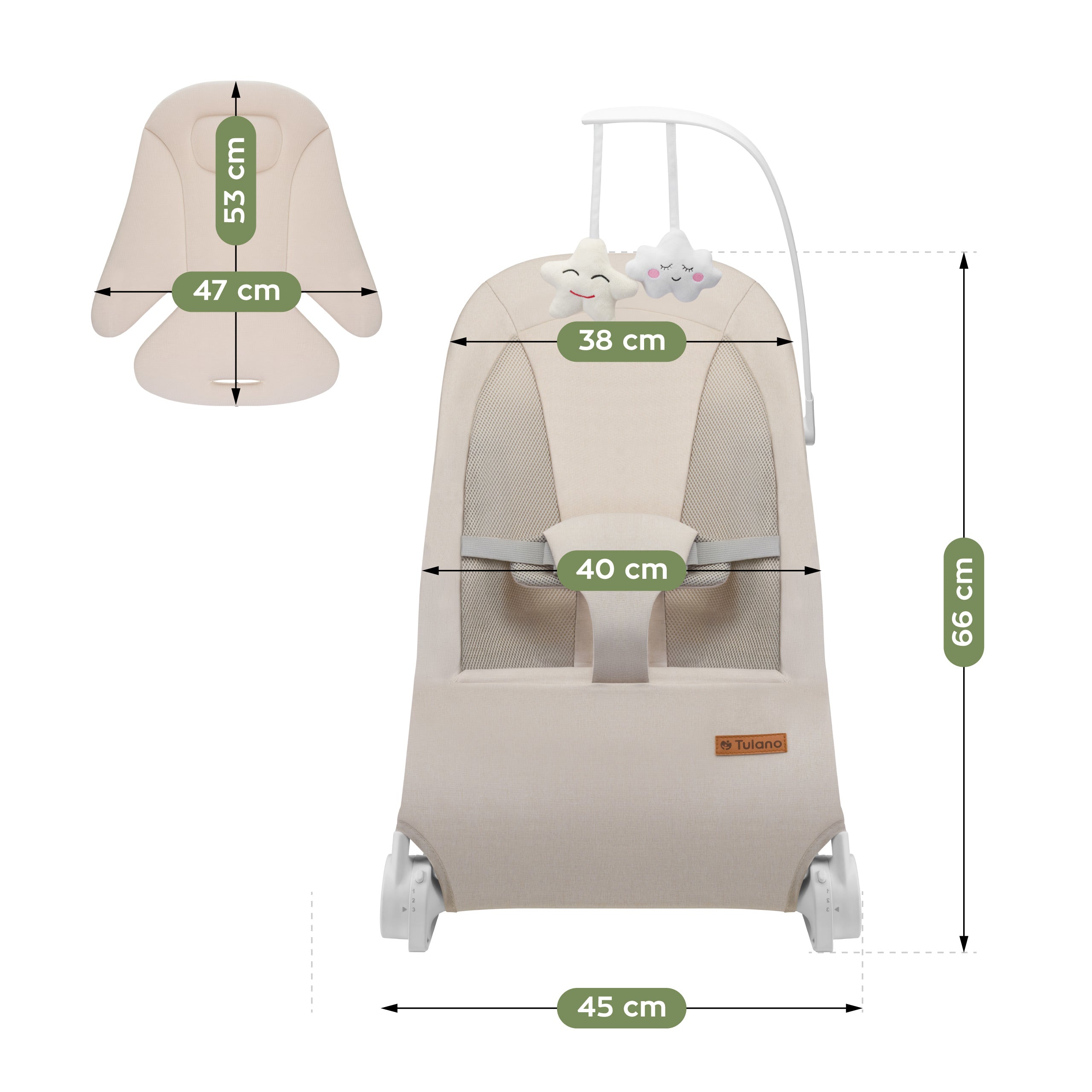 Tulano Moon 50 Beige schommelstoel