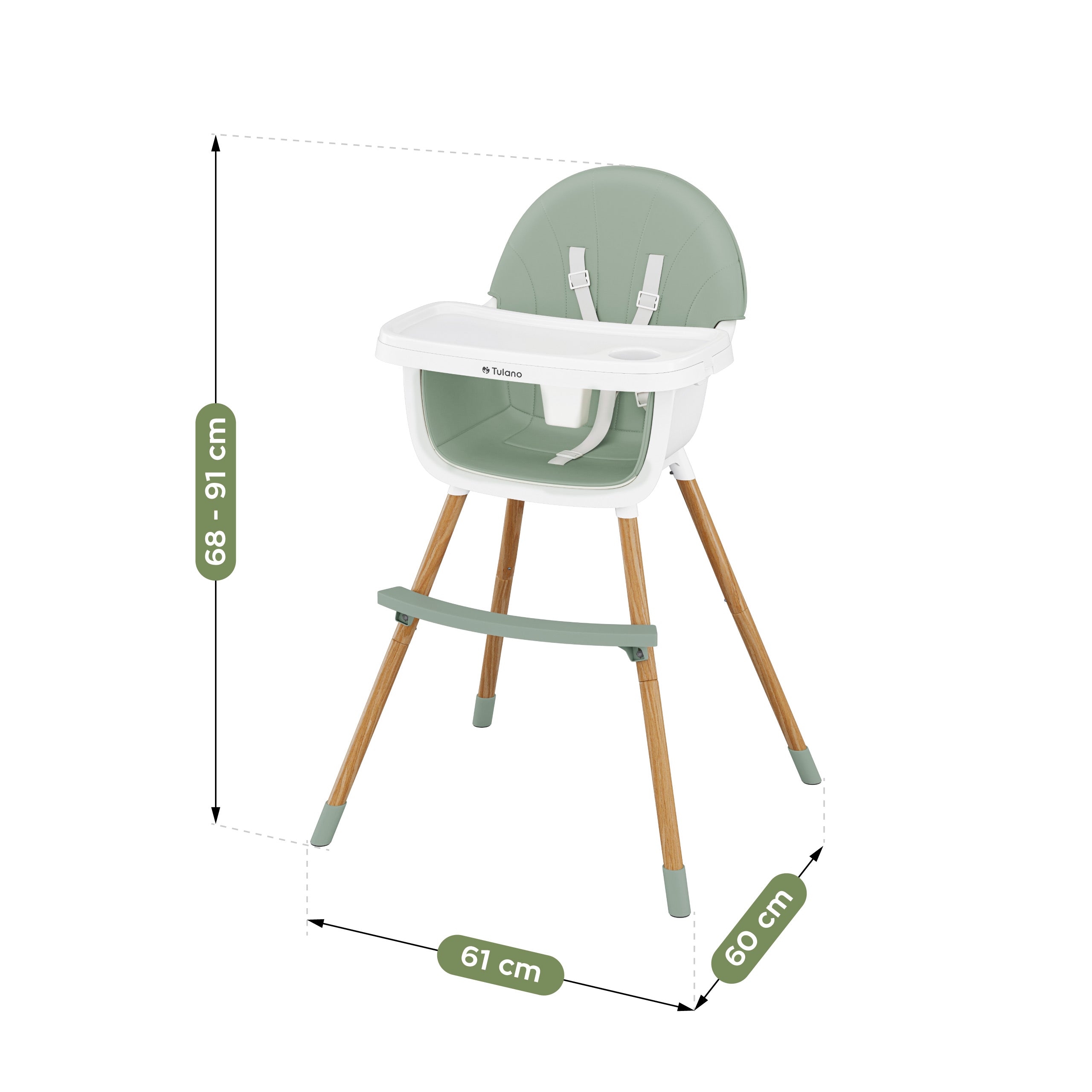Tulano eetstoel Morsel Green