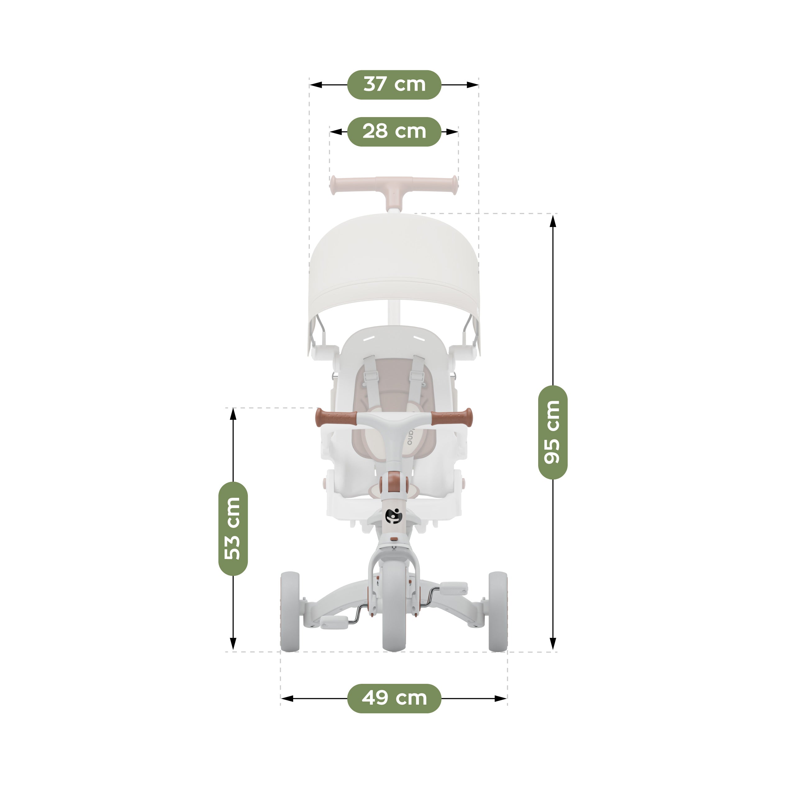 Tulano 4in1 driewieler Noah 35 Beige