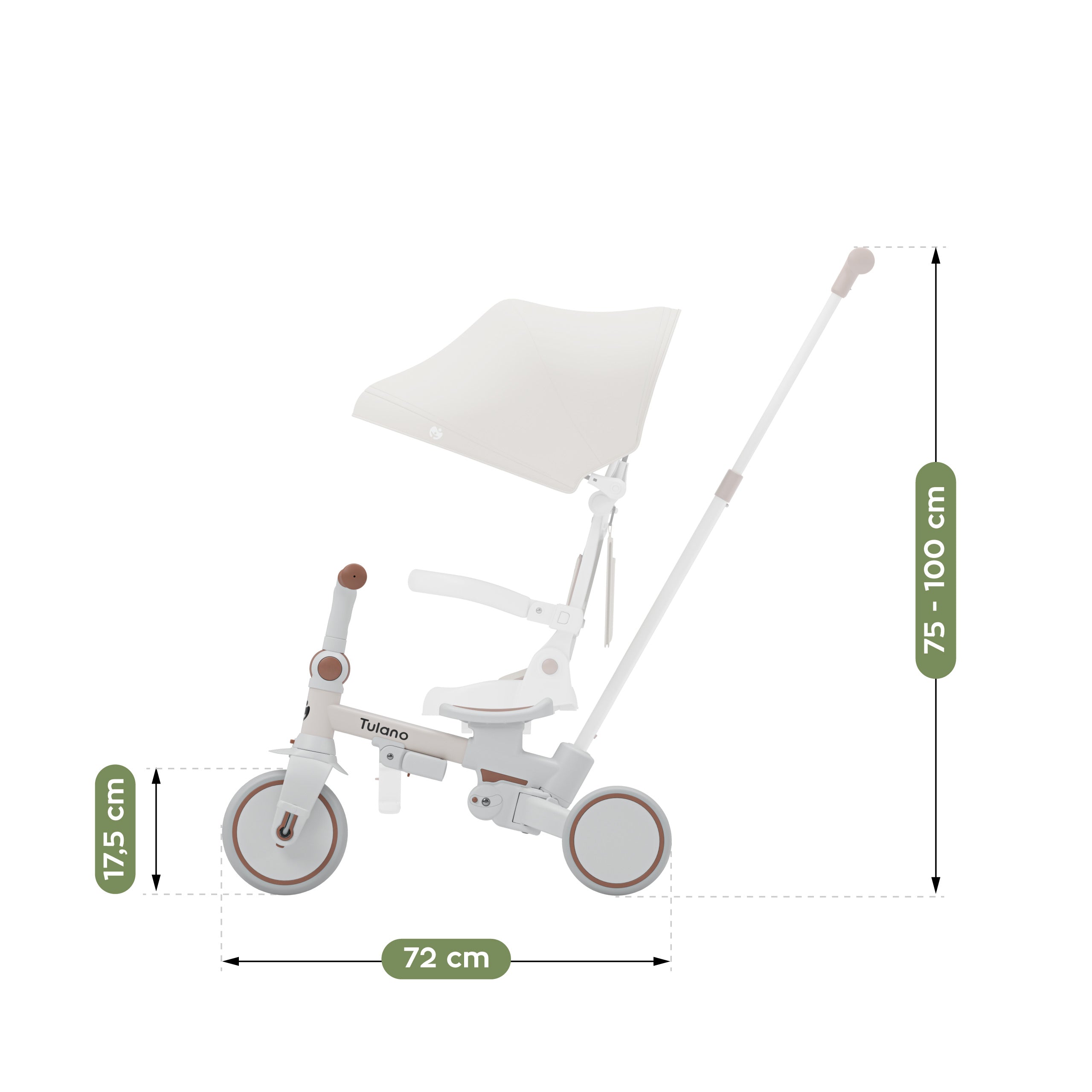 Tulano 4in1 driewieler Noah 35 Beige