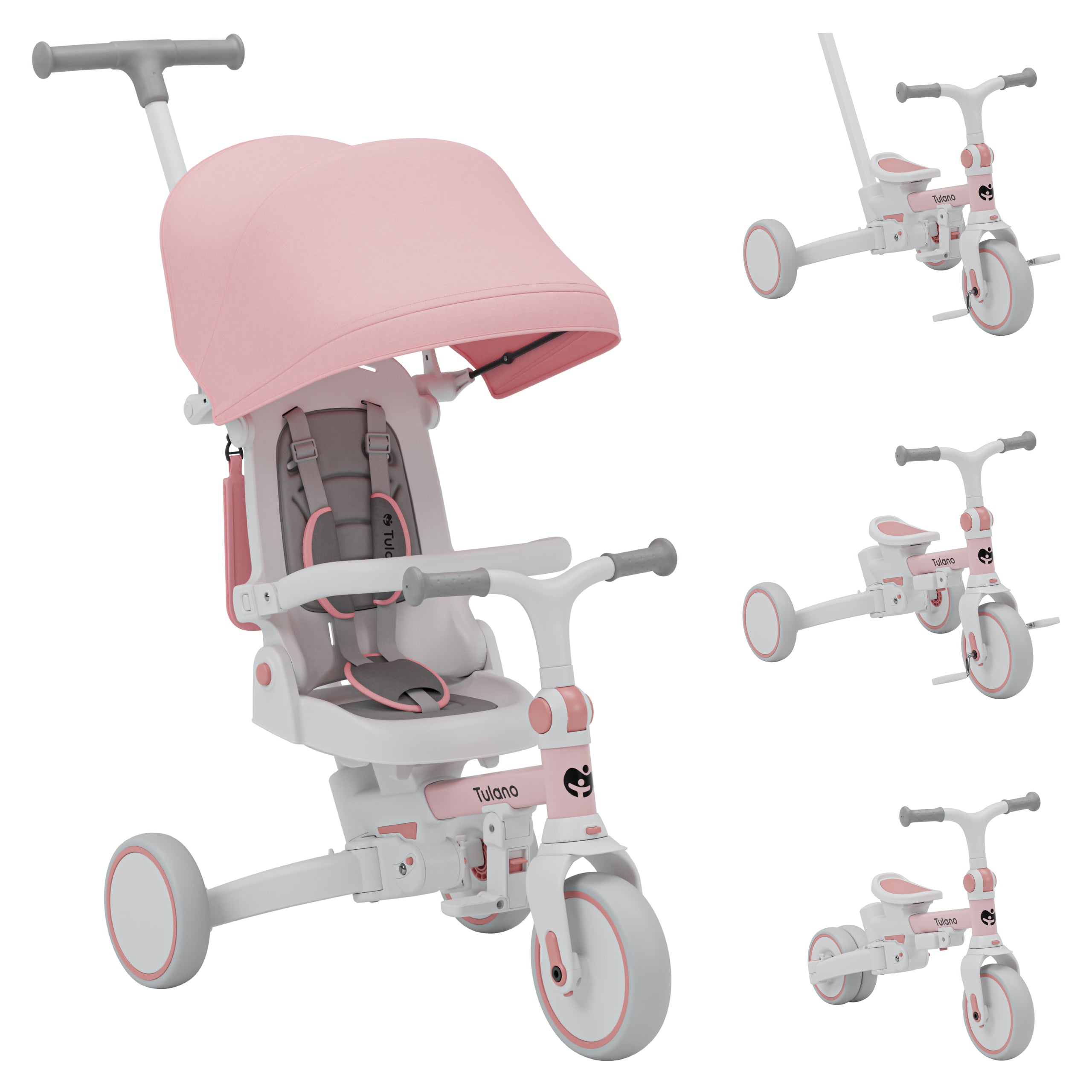 Tulano 4in1 driewieler Noah 35 Roze