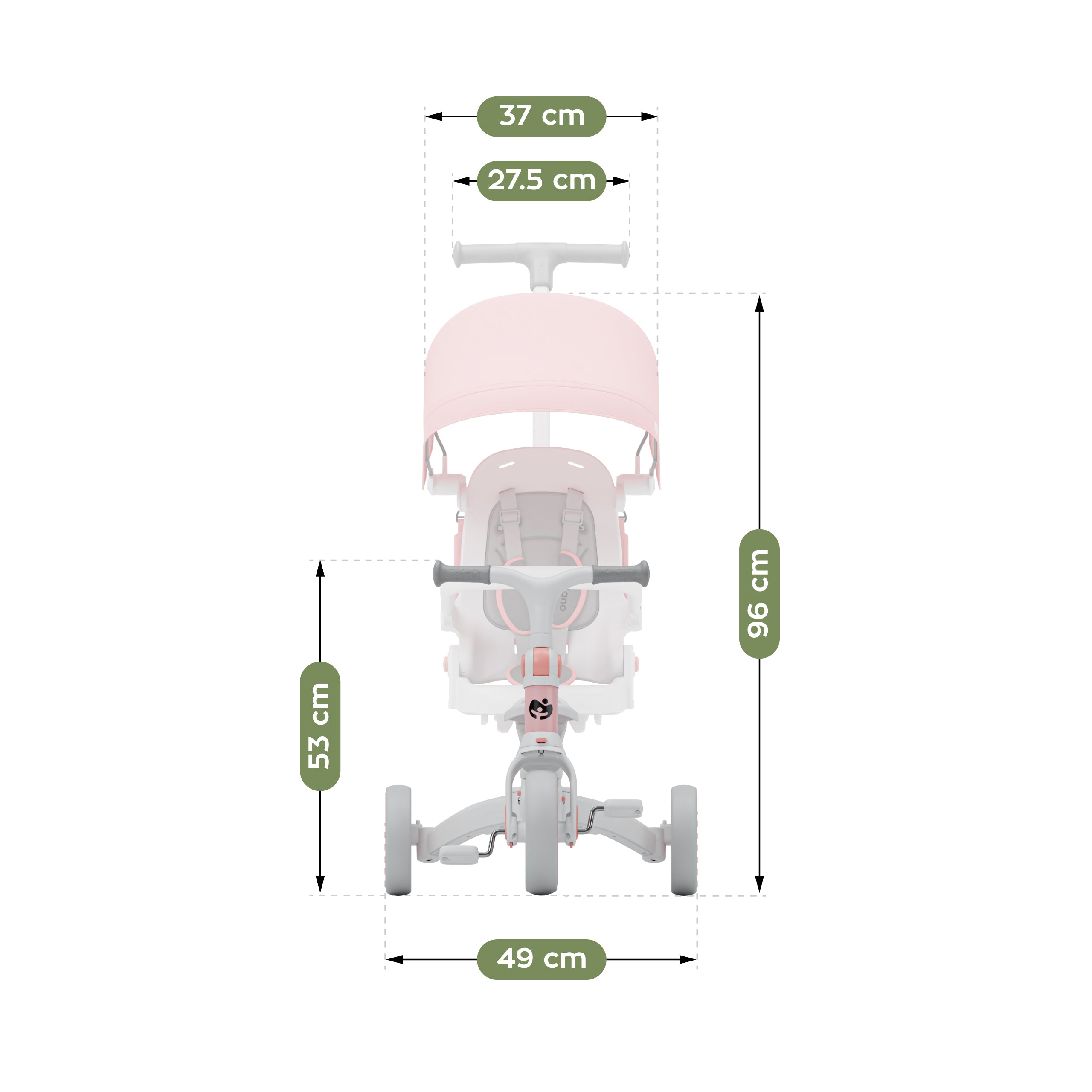 Tulano 4in1 driewieler Noah 35 Roze