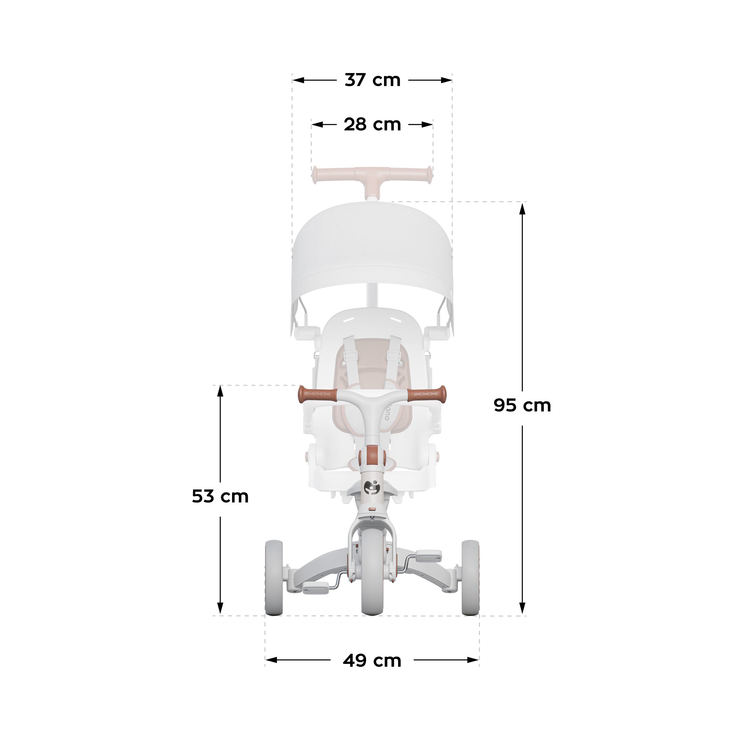 Tulano 4in1 driewieler Noah 35 Grijs