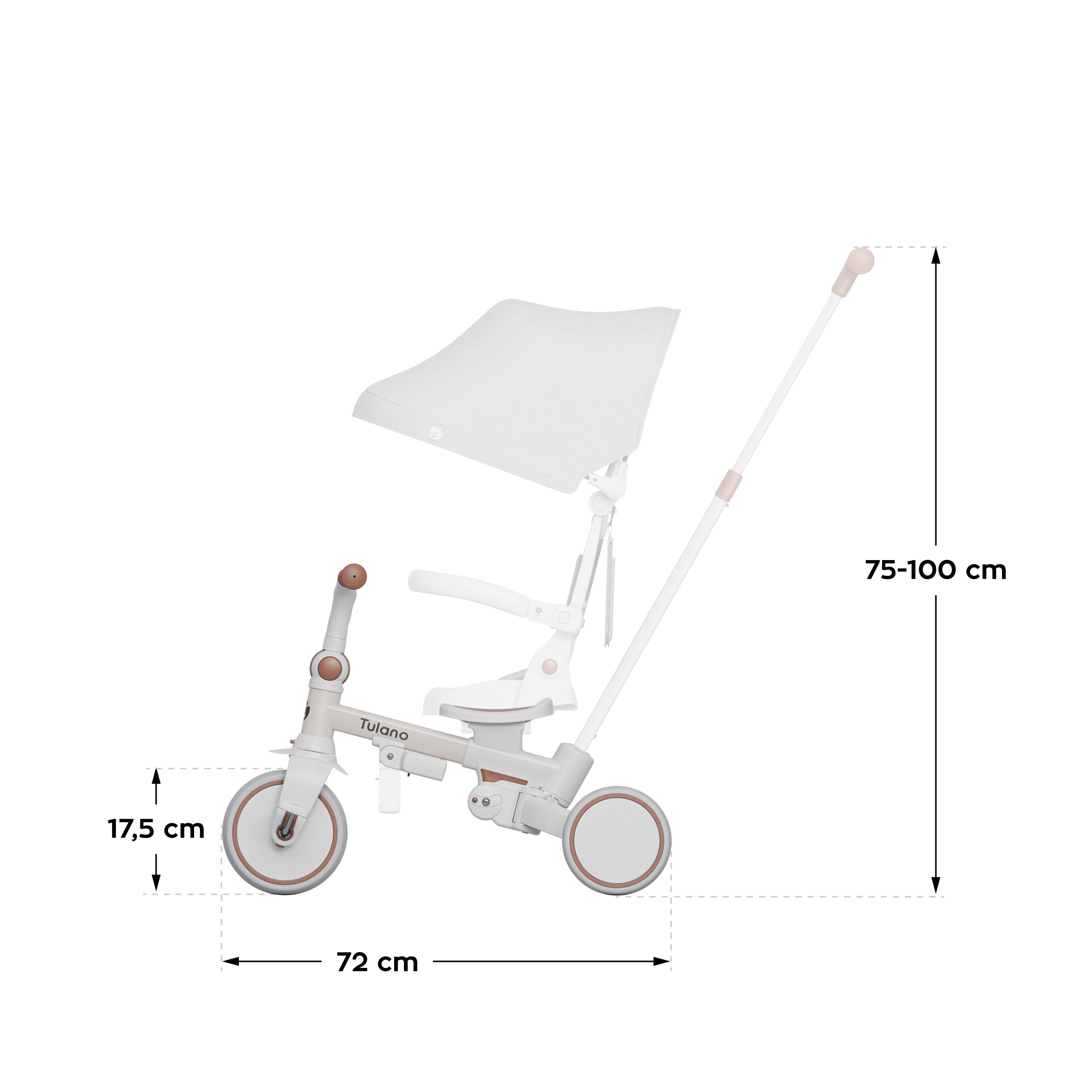 Tulano 4in1 driewieler Noah 35 Grijs