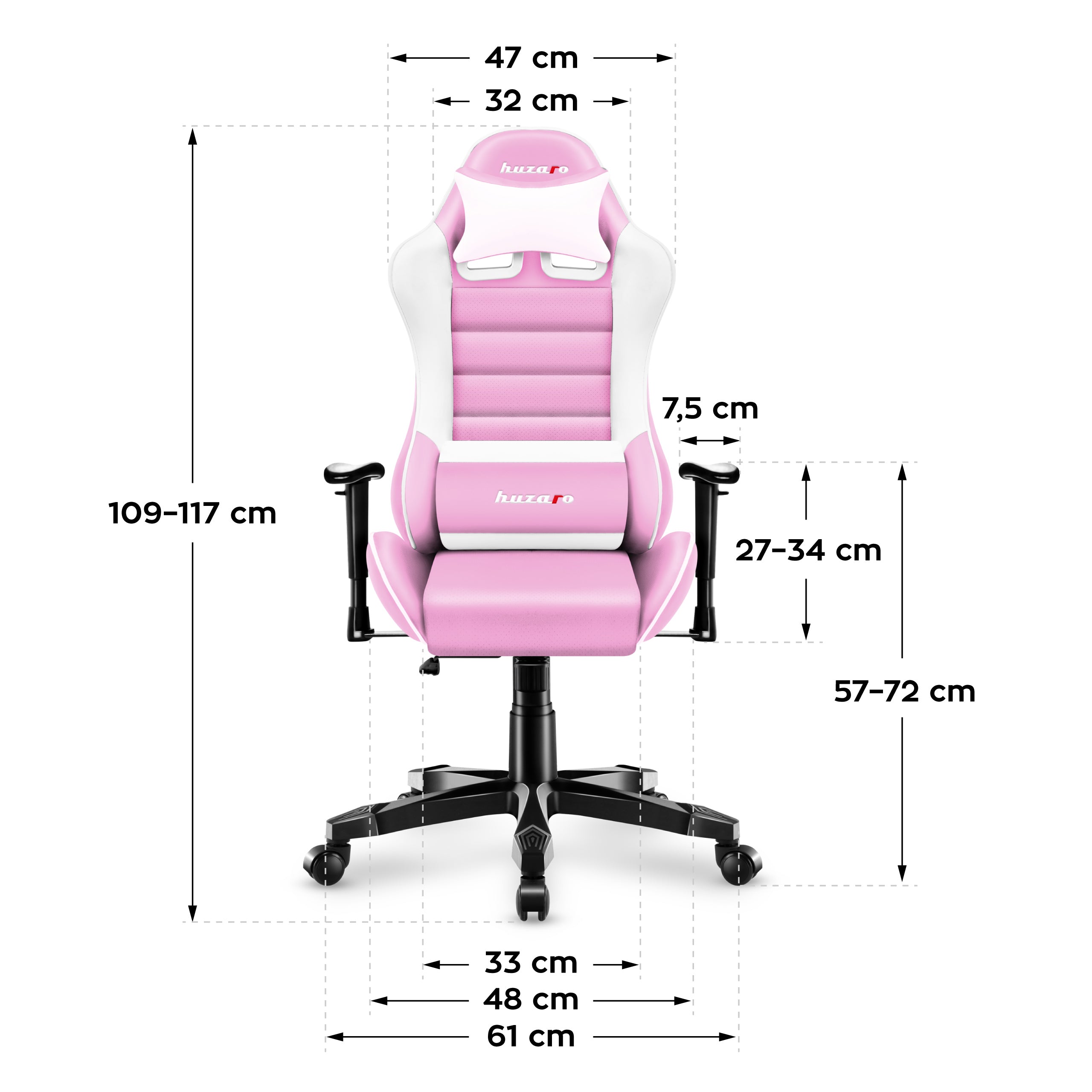 HUZARO RANGER 6.0 Roze Kinderstoel voor Gaming