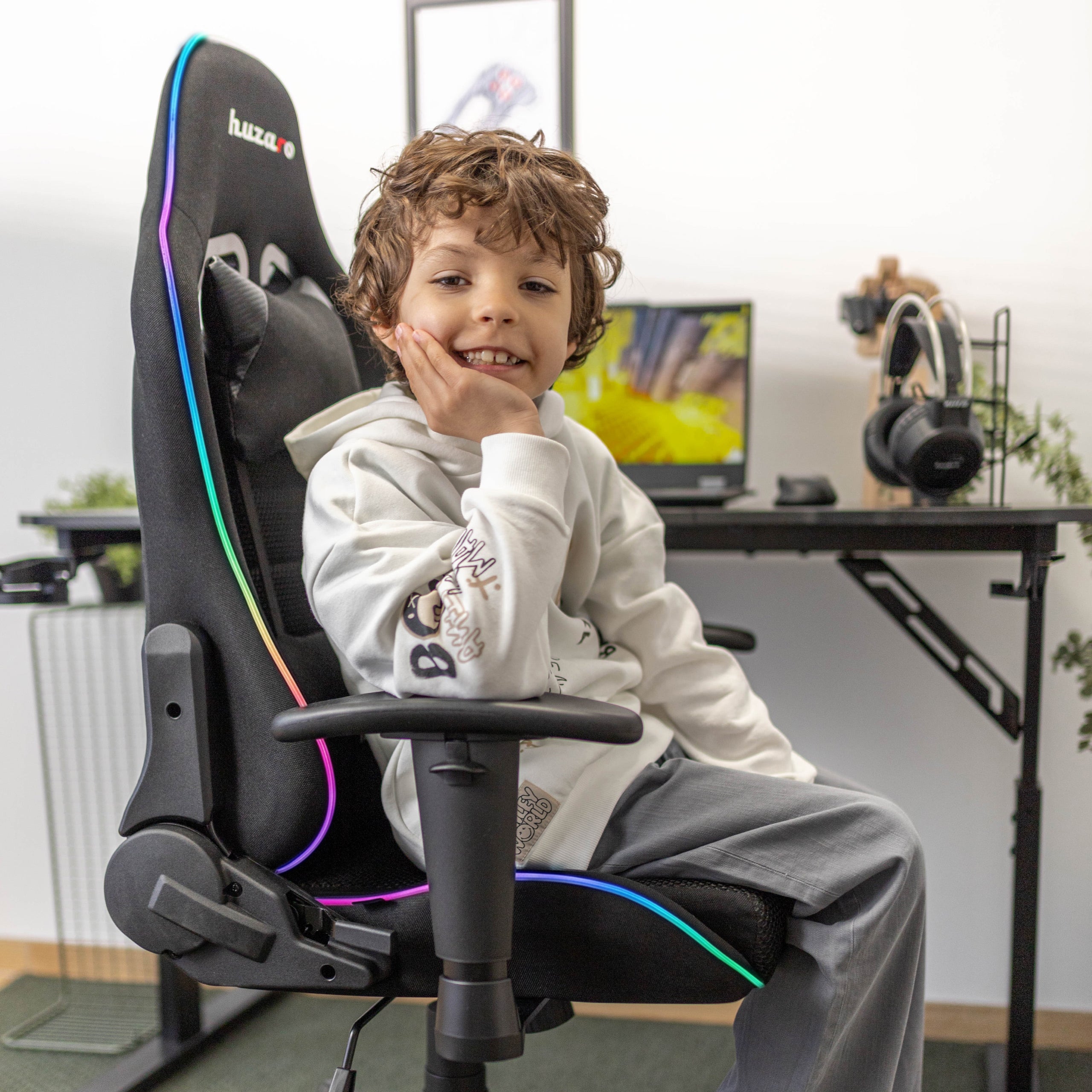 HUZARO RANGER 6.0 RGB Mesh Kinderstoel voor Gaming
