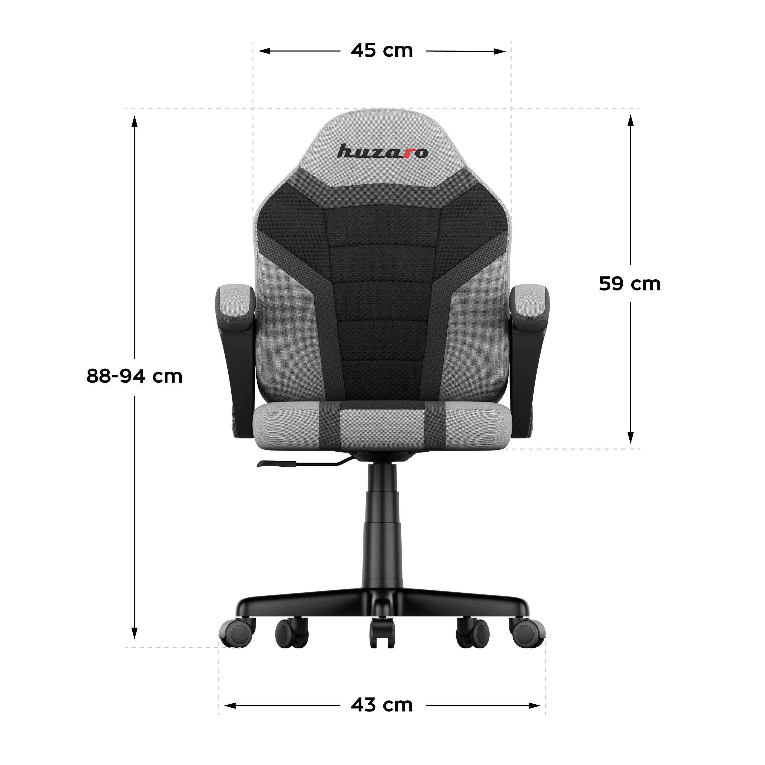HUZARO RANGER 1.0 Kinderstoel Grijs Mesh
