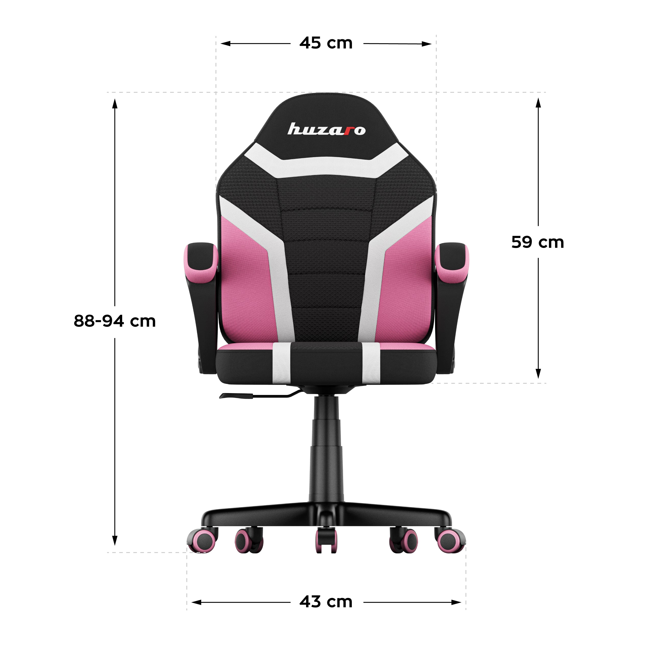 HUZARO RANGER 1.0 Roze Mesh Kinderstoel Gaming