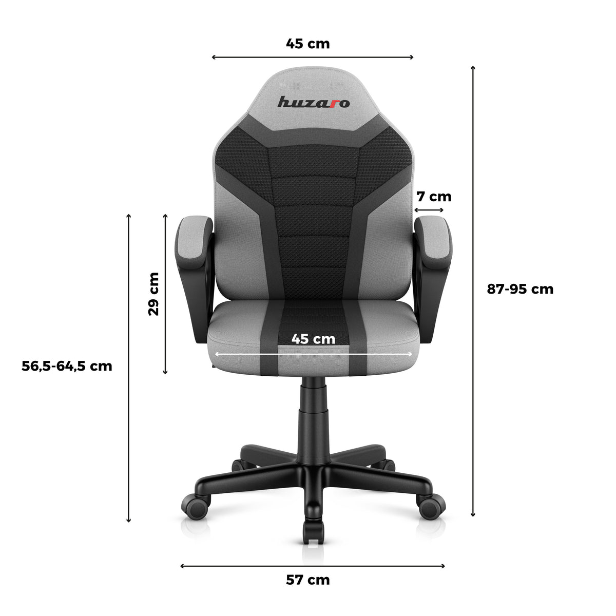 HUZARO RANGER 1.0 Kinderstoel Grijs Mesh