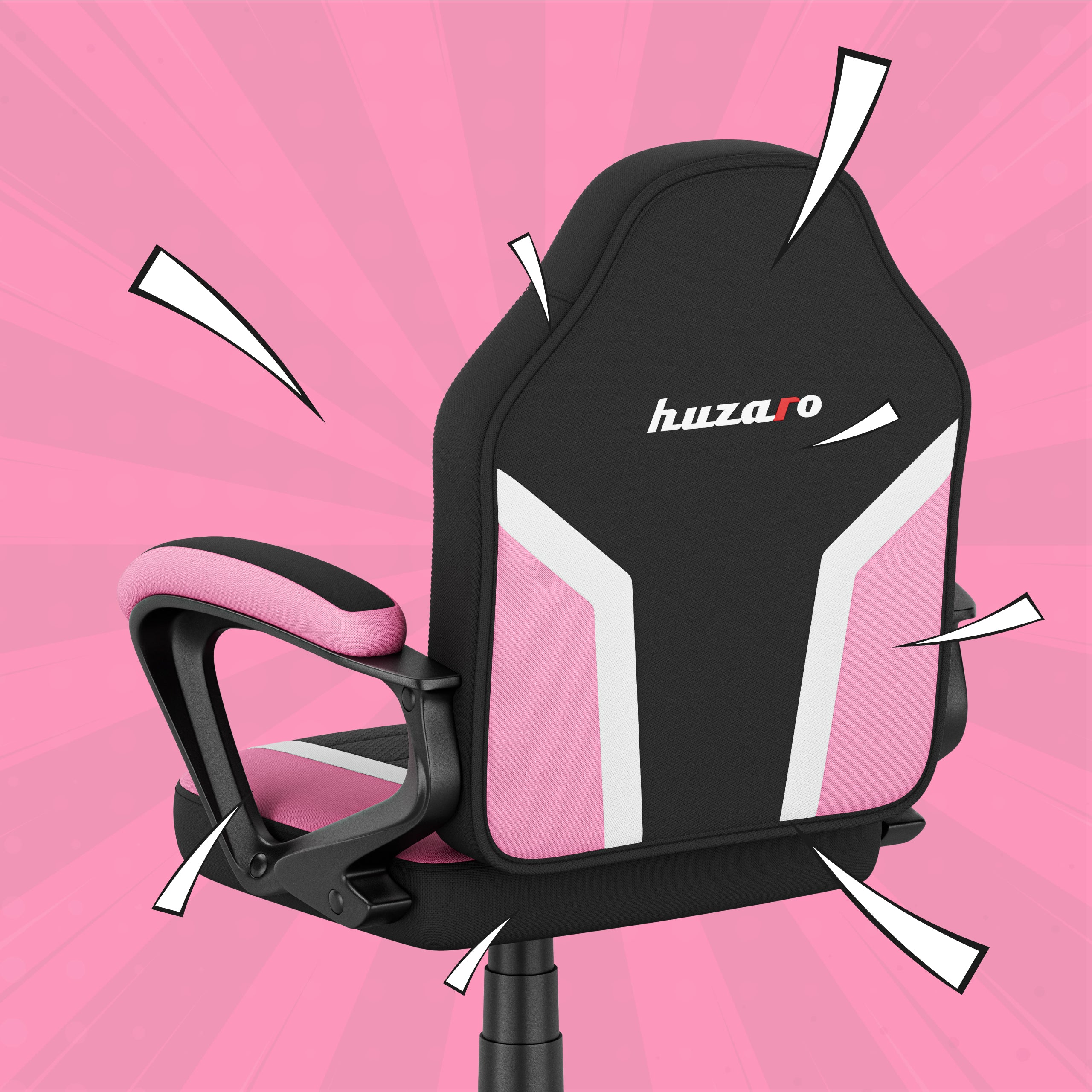 HUZARO RANGER 1.0 Roze Mesh Kinderstoel Gaming