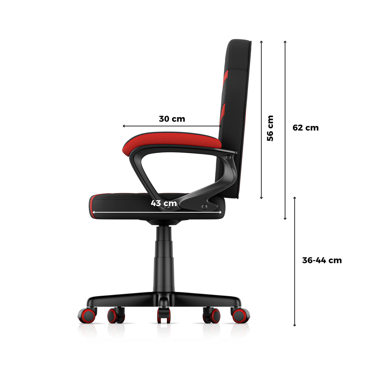 HUZARO RANGER 1.0 Rode Mesh Kinderstoel voor Gaming