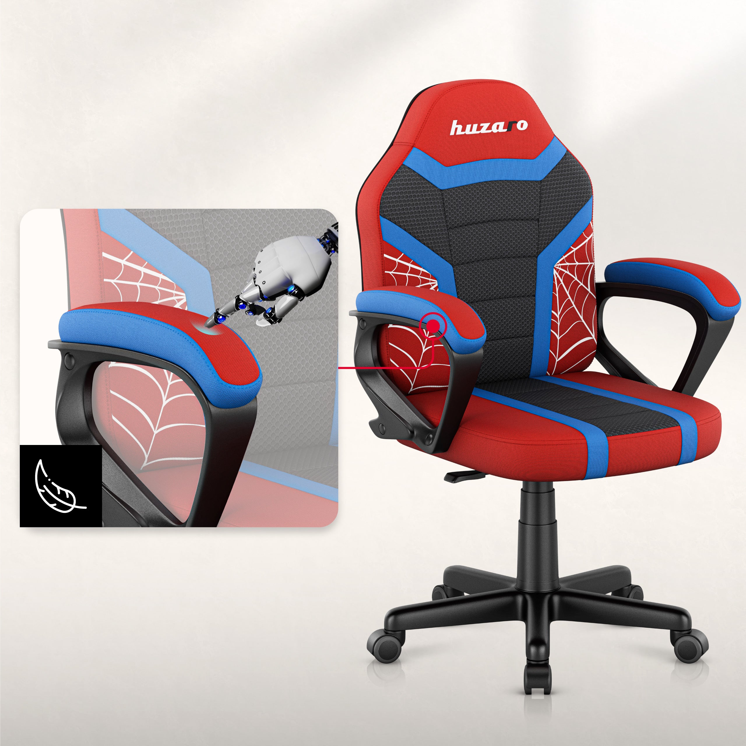 Huzaro Ranger 1.0 Spider Mesh Kinderstoel voor Gaming