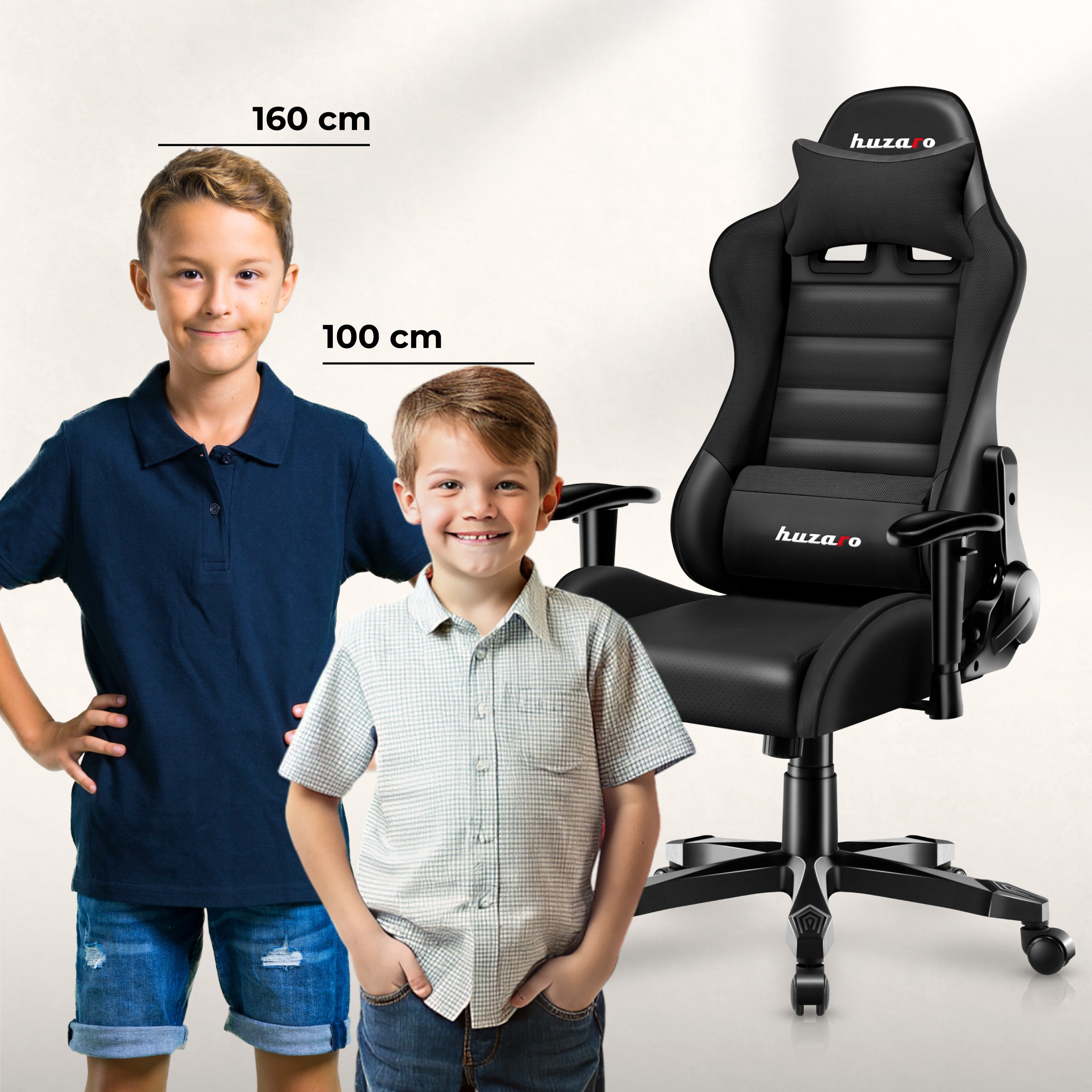 HUZARO RANGER 6.0 Kinderstoel Gamen Zwart