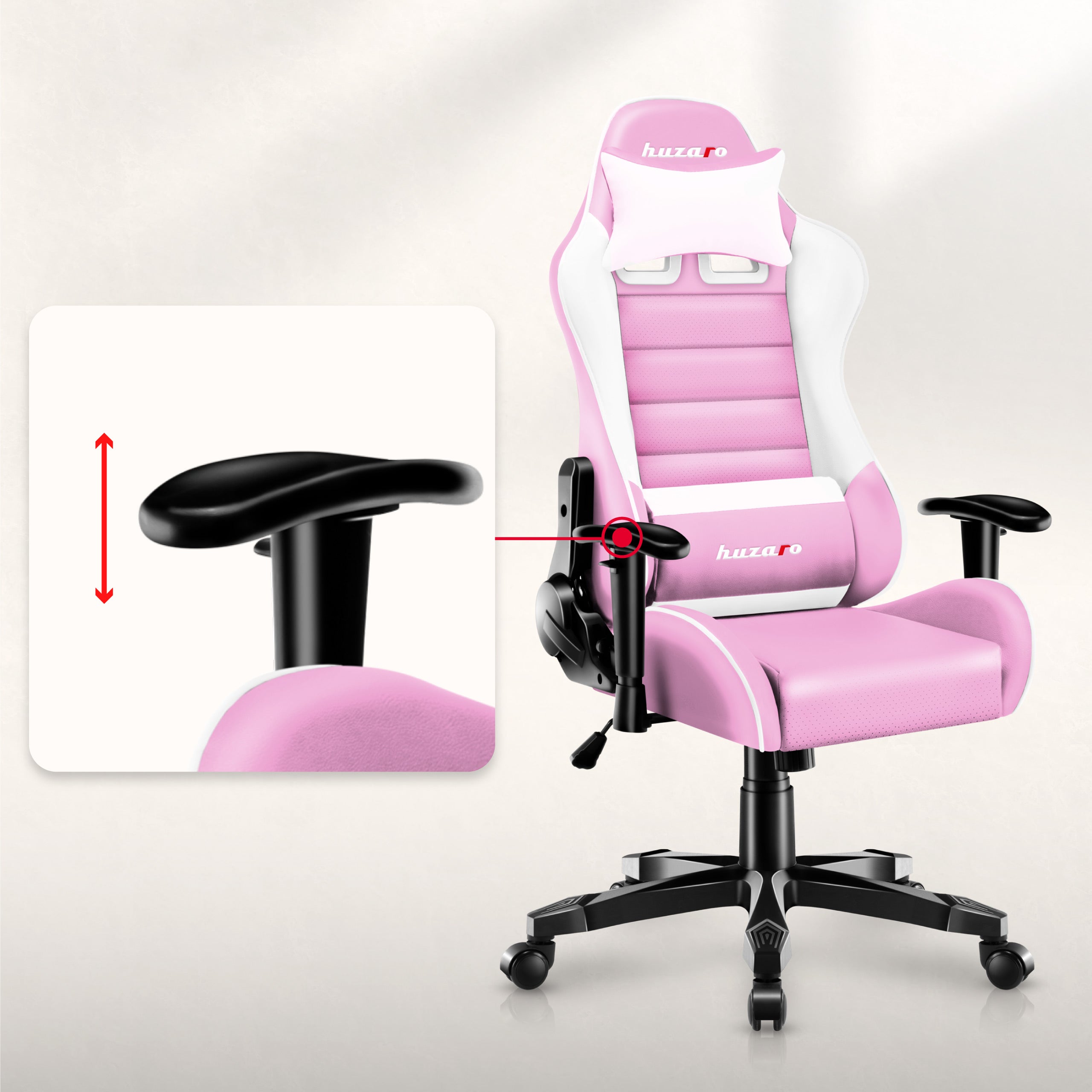 HUZARO RANGER 6.0 Roze Kinderstoel voor Gaming