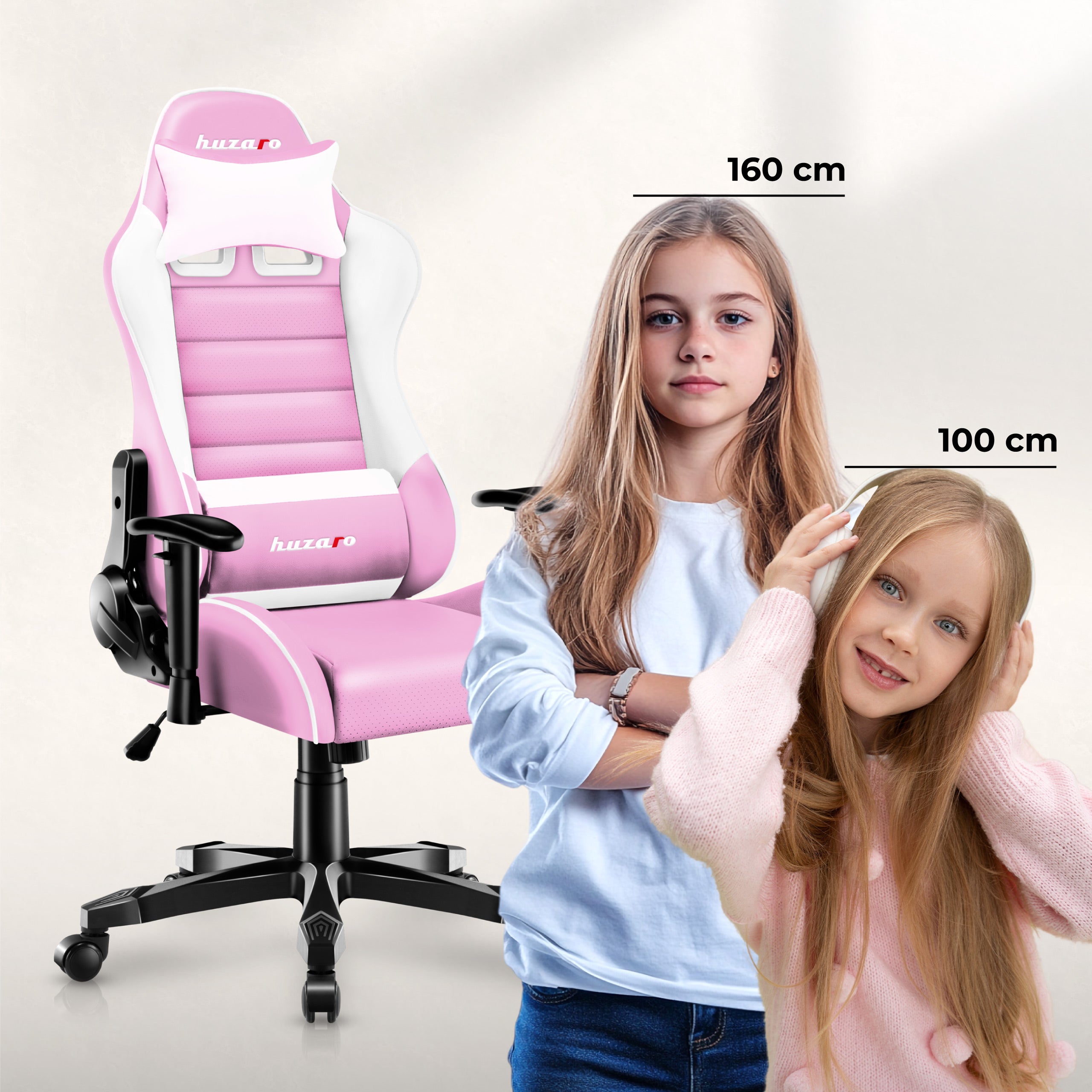 HUZARO RANGER 6.0 Roze Kinderstoel voor Gaming
